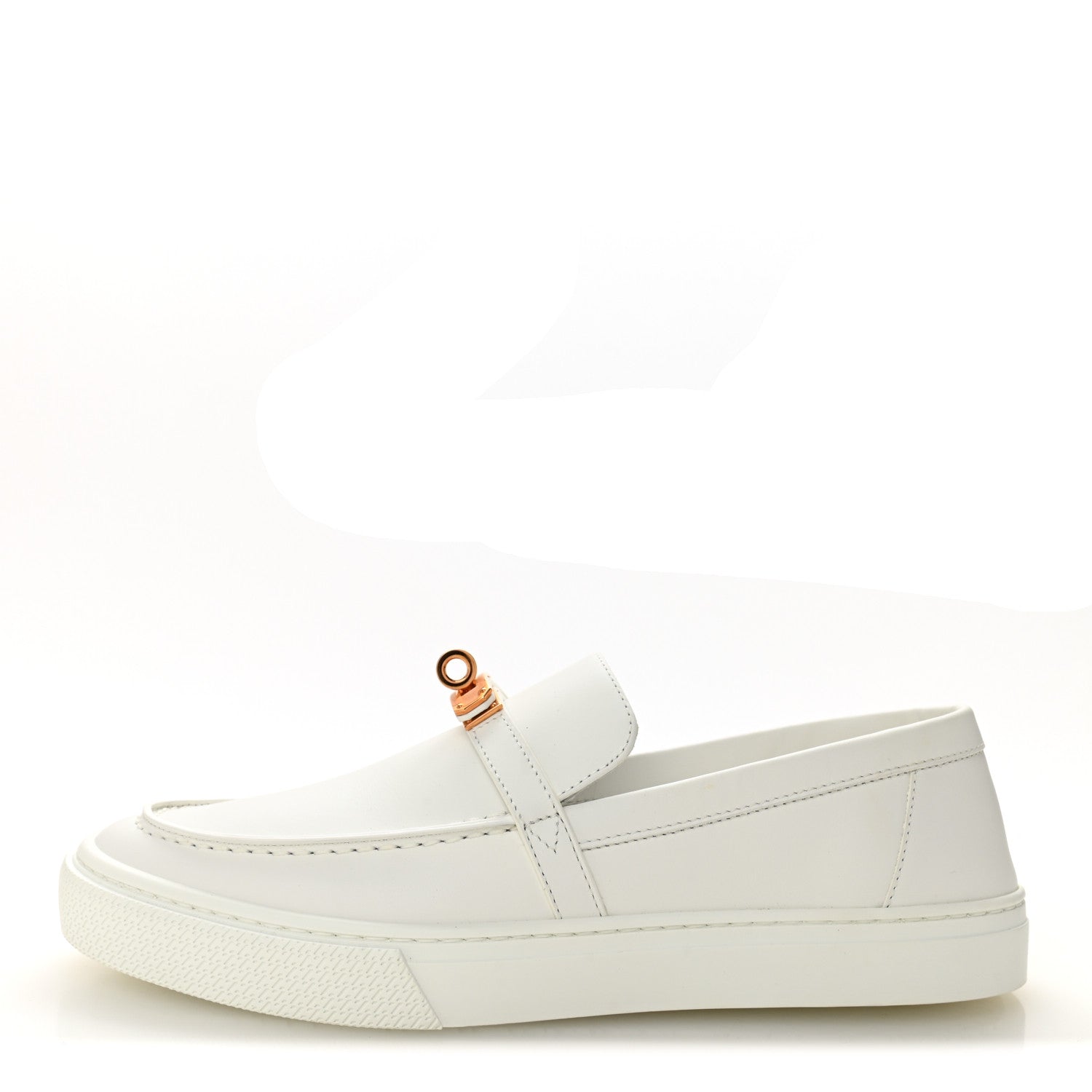 Calfskin Game Slip On Sneakers 39 White