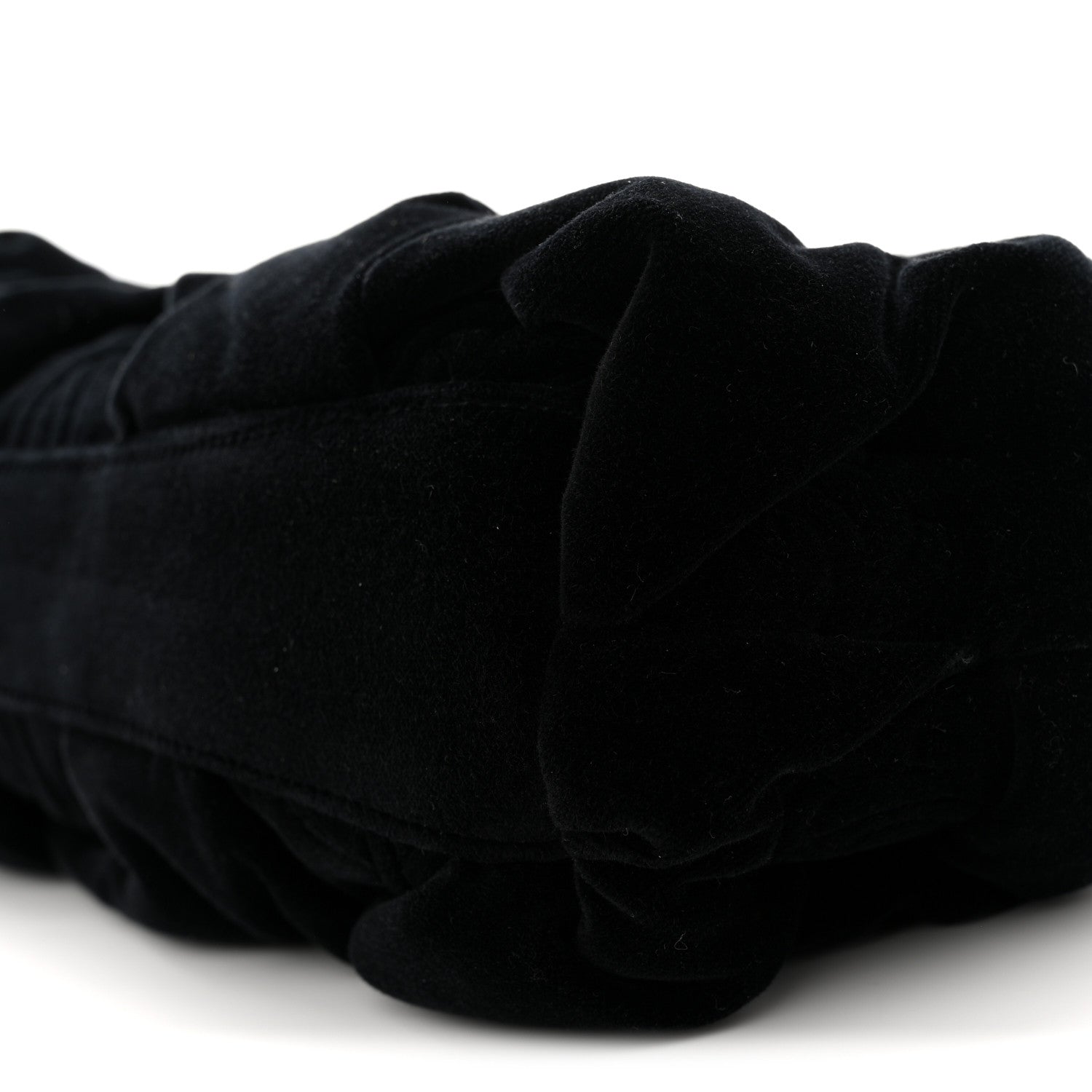 Velvet Enamel CC Kiss Lock Clutch Black