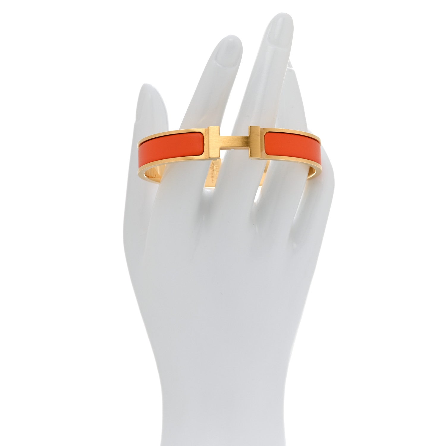 Matte Enamel Narrow Clic Clac HH Bracelet T4 Orange