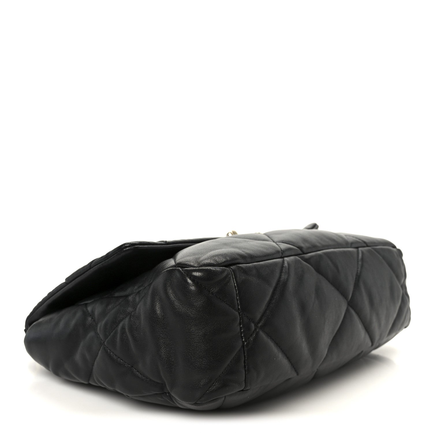 Lambskin Quilted Large Chanel 19 Flap Black