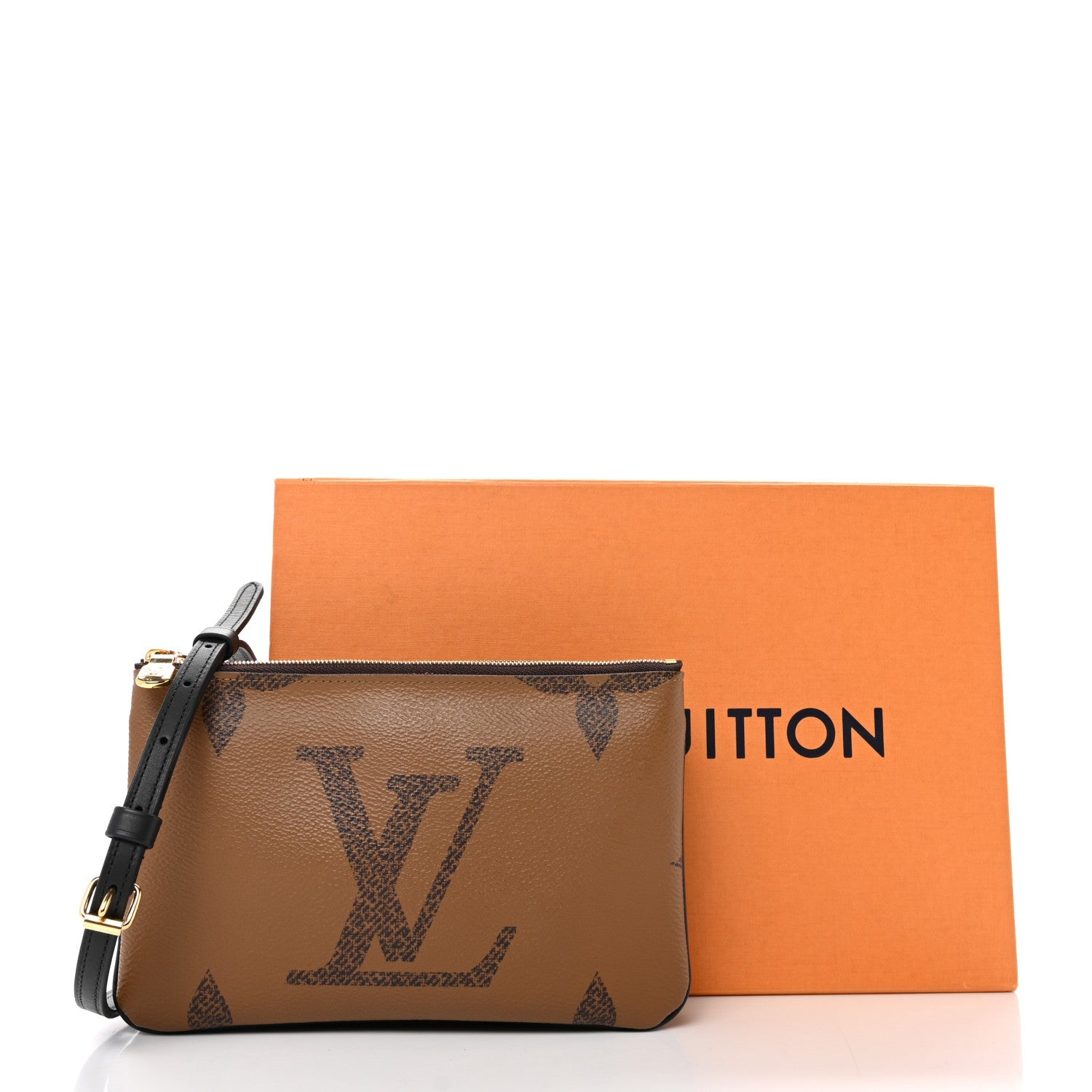 Reverse Monogram Giant Double Zip Pochette