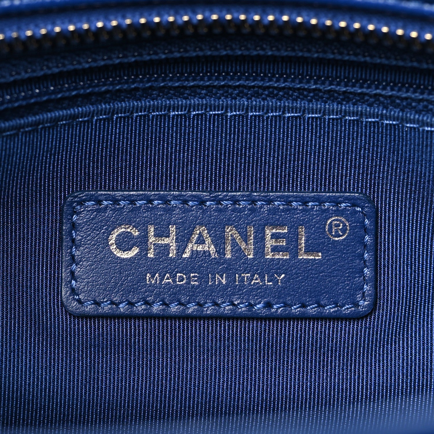 Aged Smooth Calfskin Quilted Medium Gabrielle Logo Hobo Blue