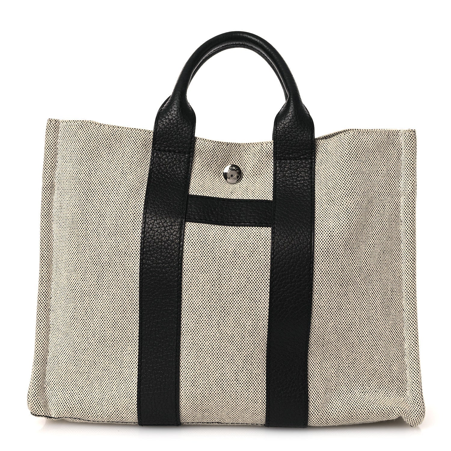 Toile Taurillon Clemence Sac Harnais Tote PM Black
