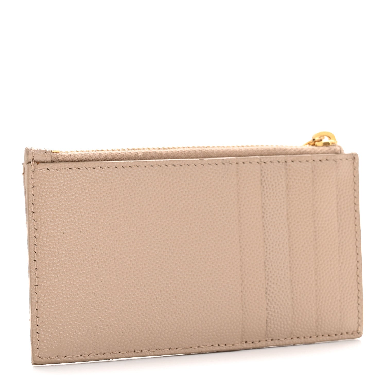 Monogram Grain de Poudre 5 Fragments Zip Pouch Card Holder Dark Beige