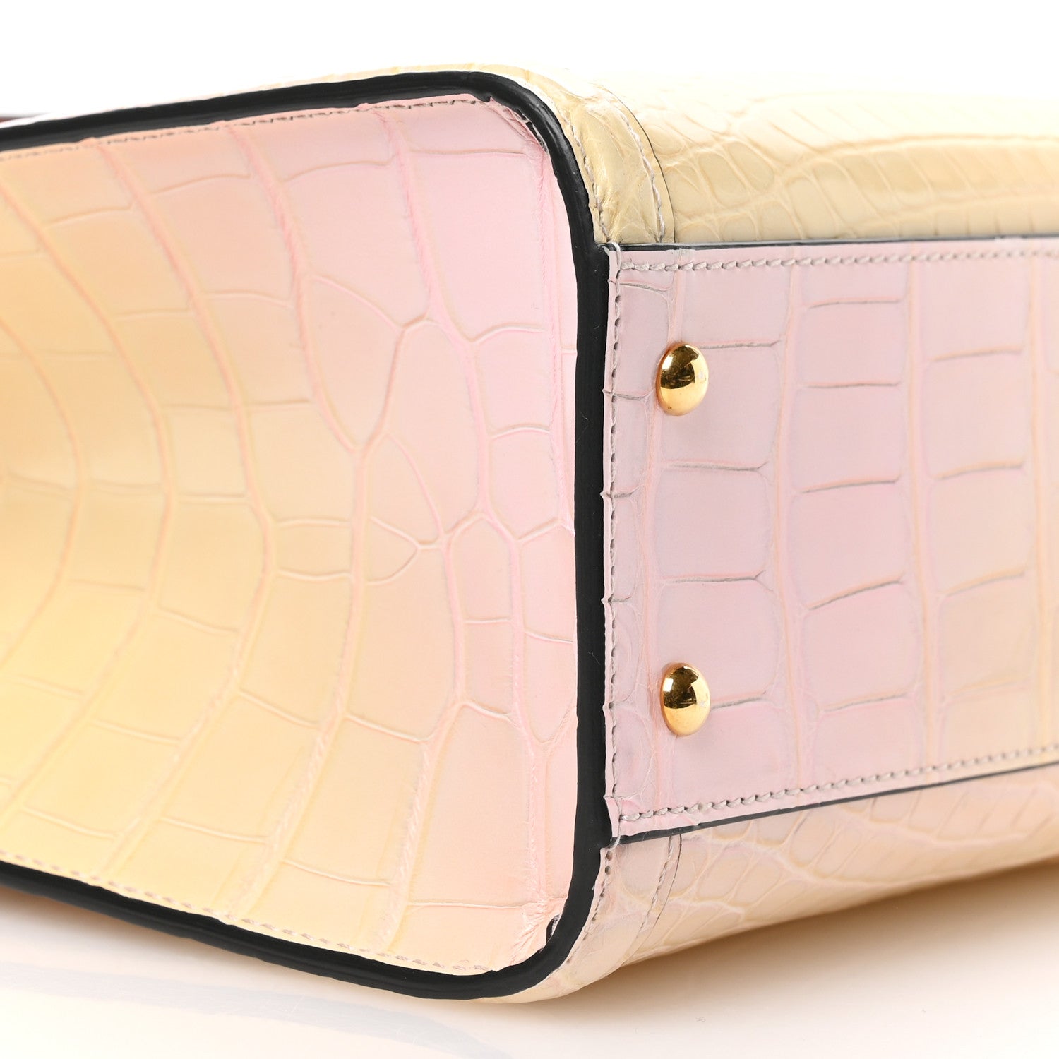 Crocodile Small Diana Tote Pink Multicolor
