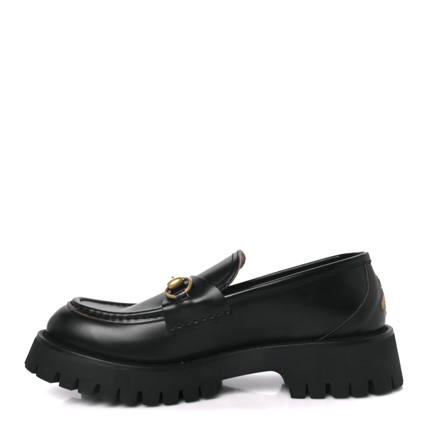 Cordovan Lux Womens Harald Horsebit 25mm Platform Loafers 41 Black