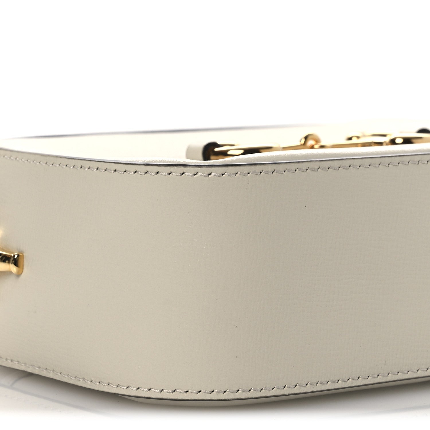 Azalea Calfskin Mini Horsebit 1955 Camera Shoulder Bag Mystic White