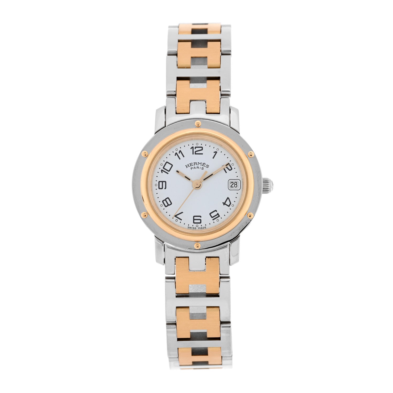 Stainless Steel 24mm Clipper Quartz Watch Gold