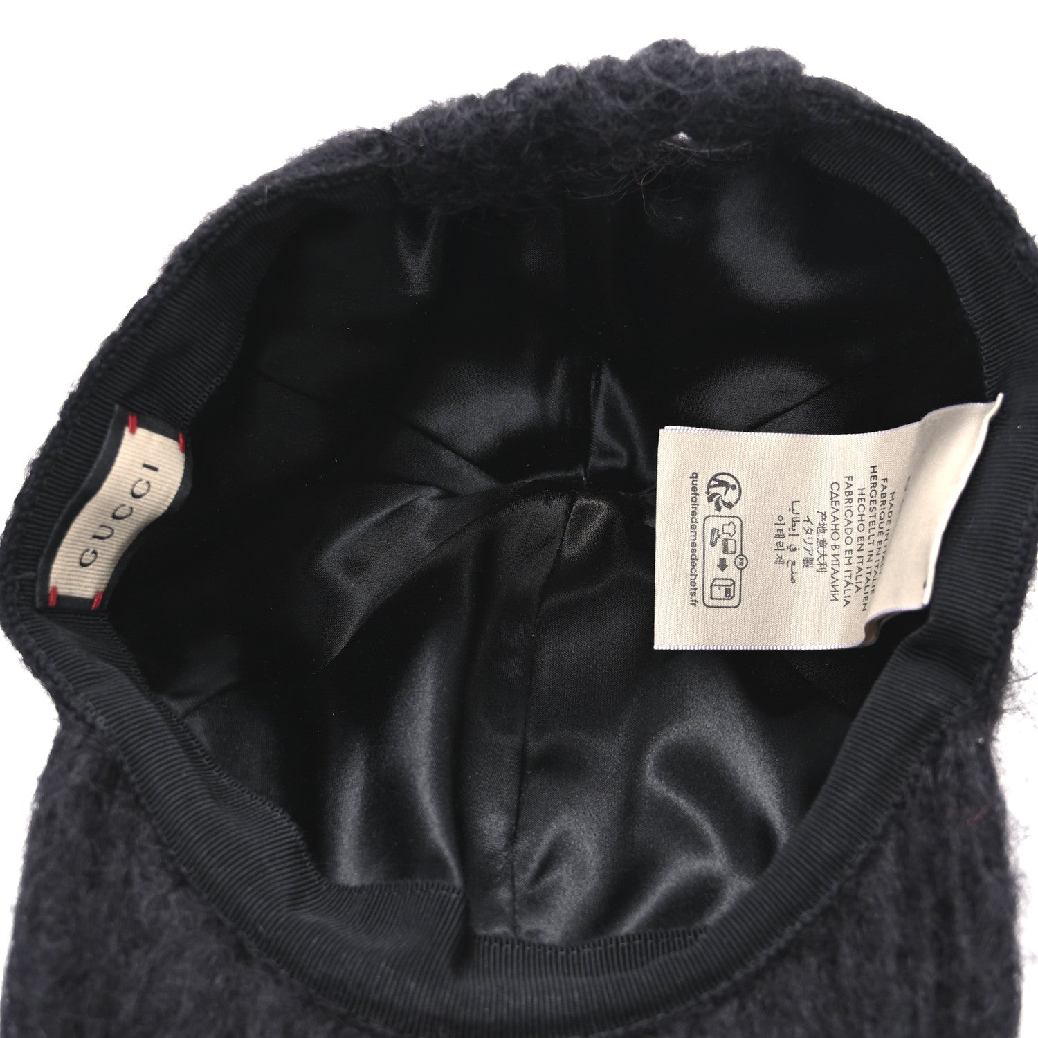Mohair GG Lauren Baseball Hat L Black