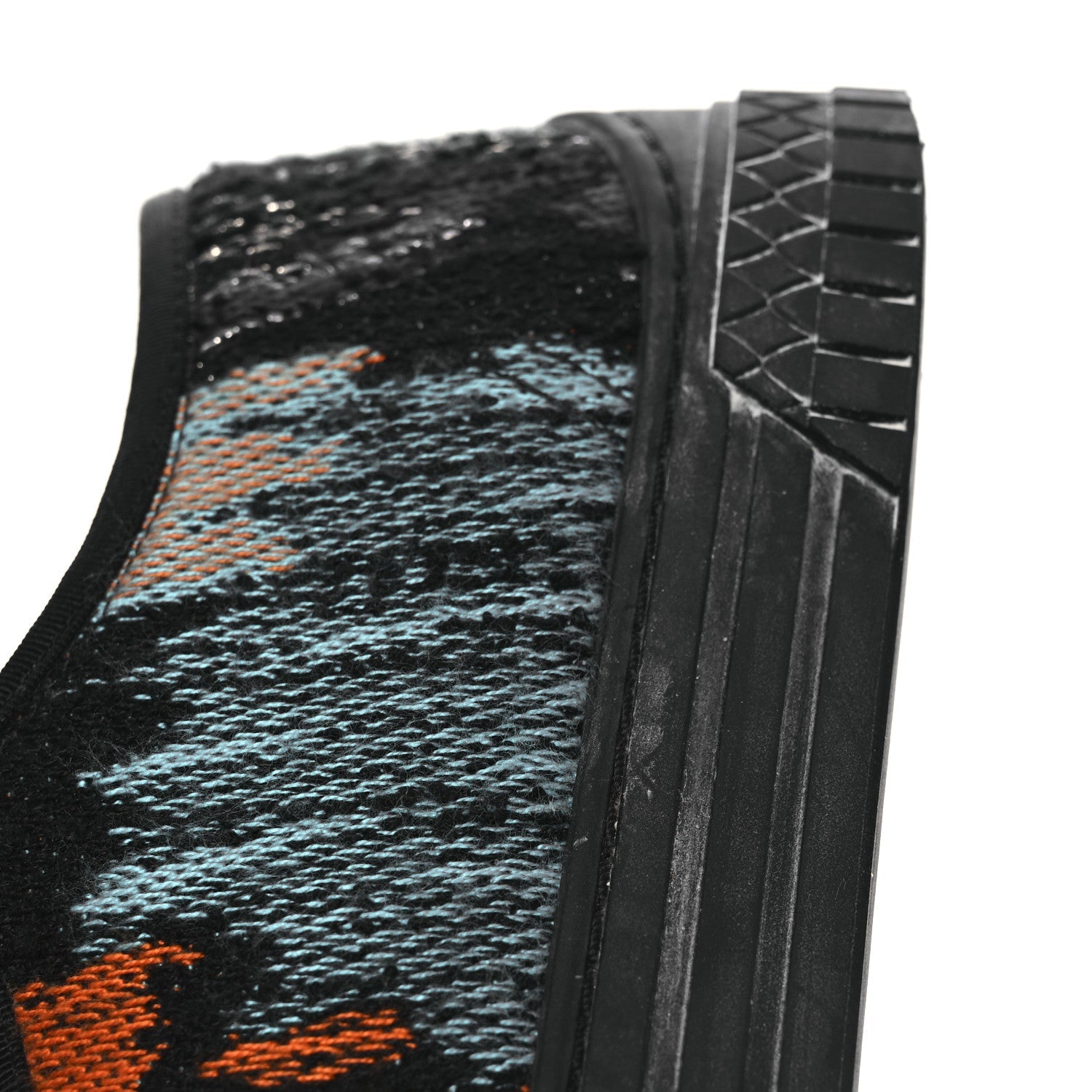 Metallic Tweed Low Top Sneakers 38 Black Multicolor