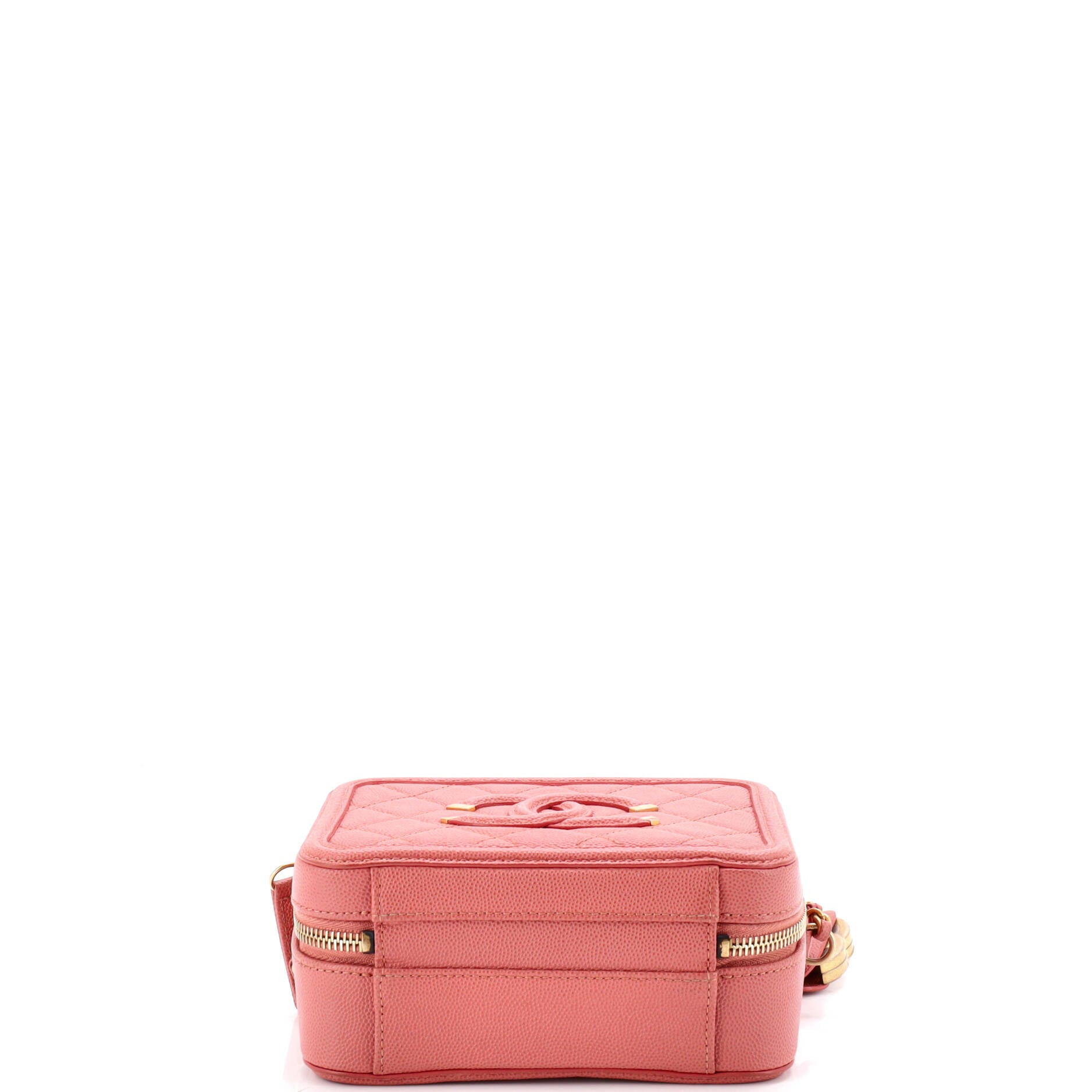 Filigree Vanity Case Quilted Caviar Small