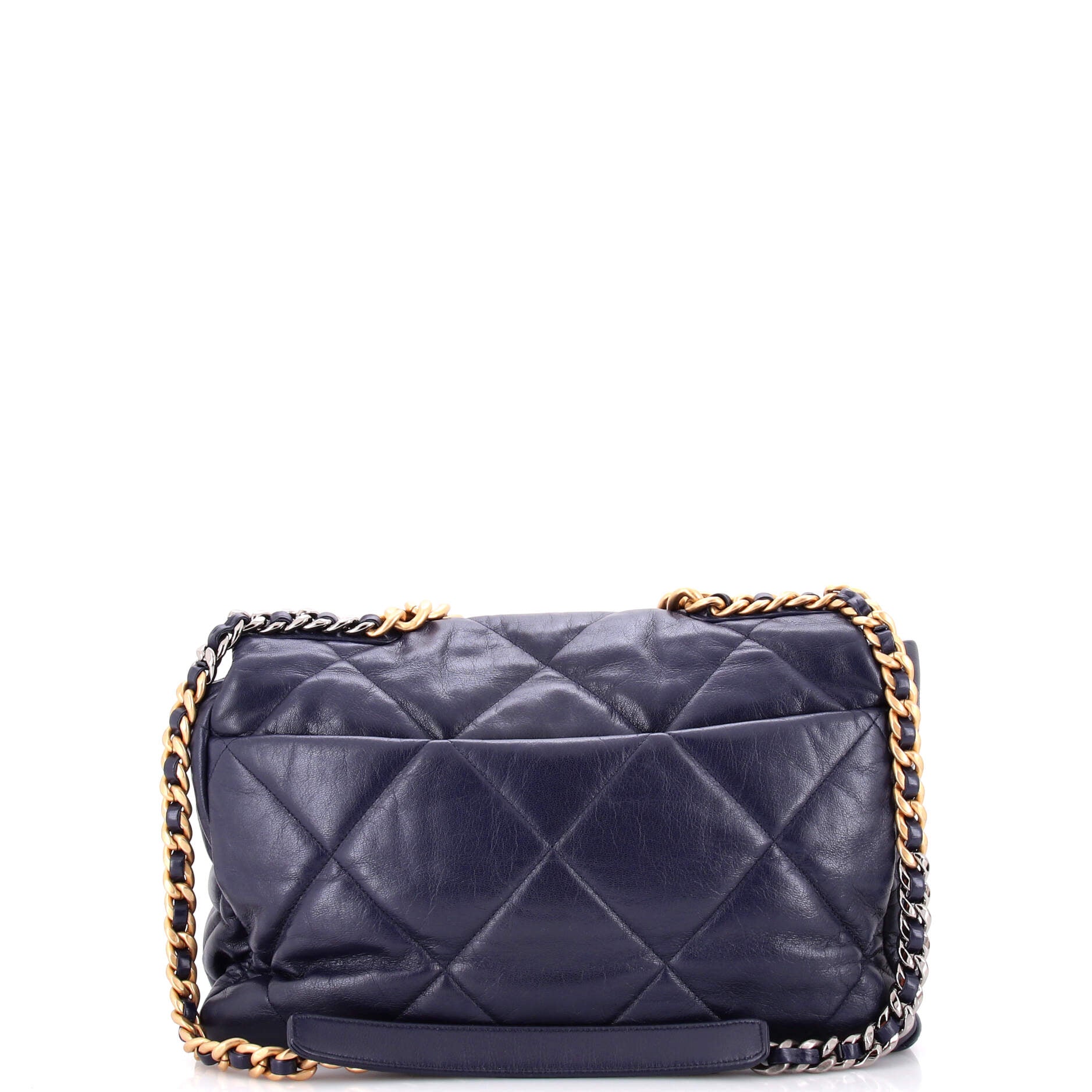 19 Flap Bag Quilted Leather Maxi