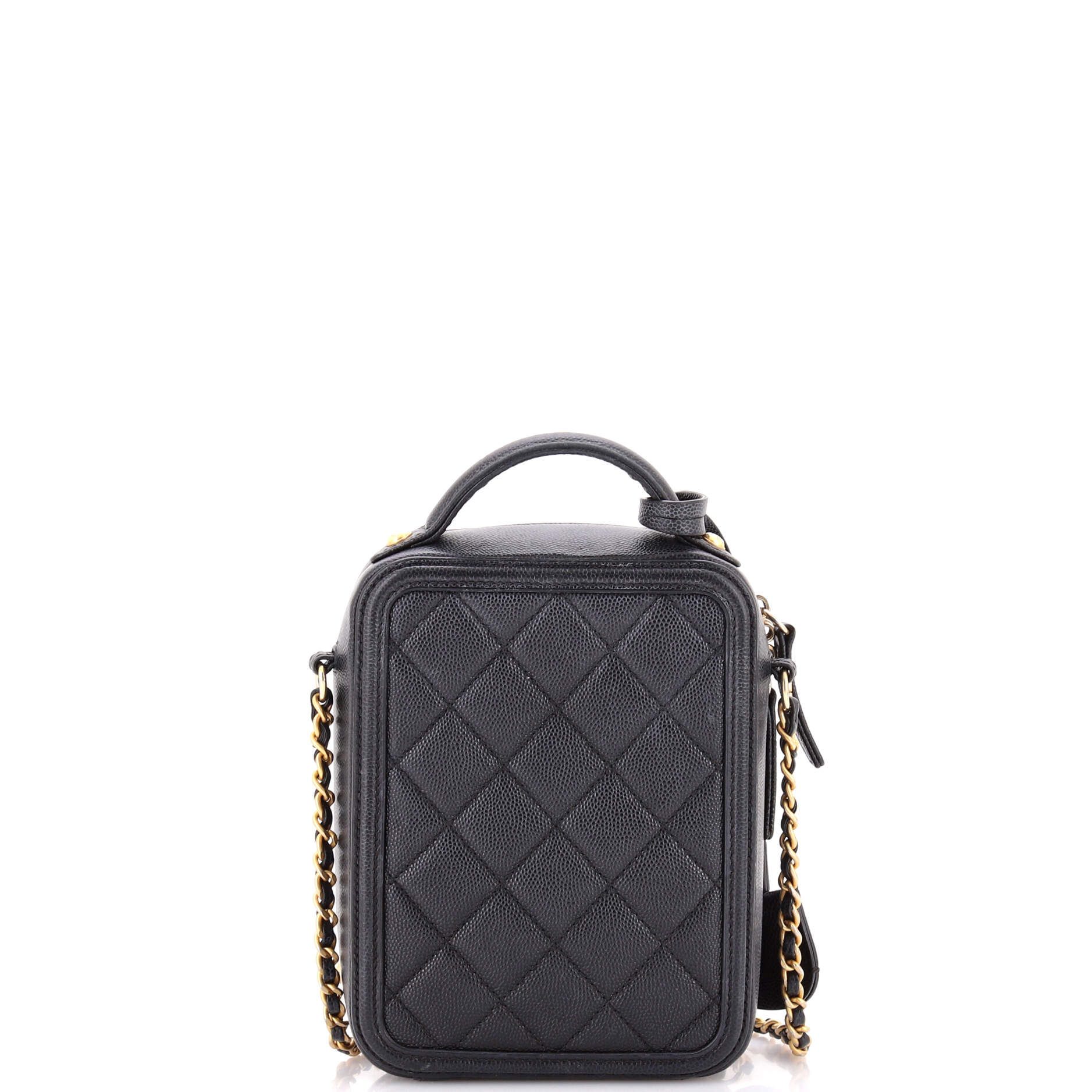 Filigree Vertical Vanity Case Quilted Caviar