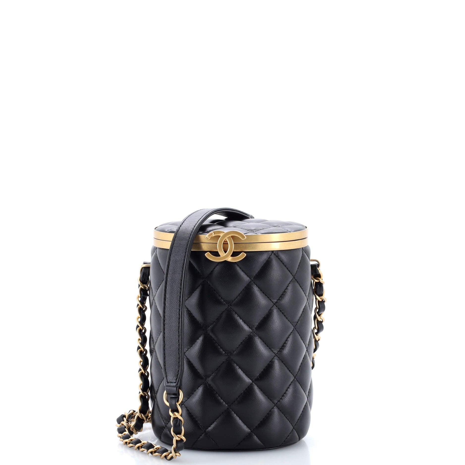 Crown Box Vanity Bag Quilted Lambskin Small