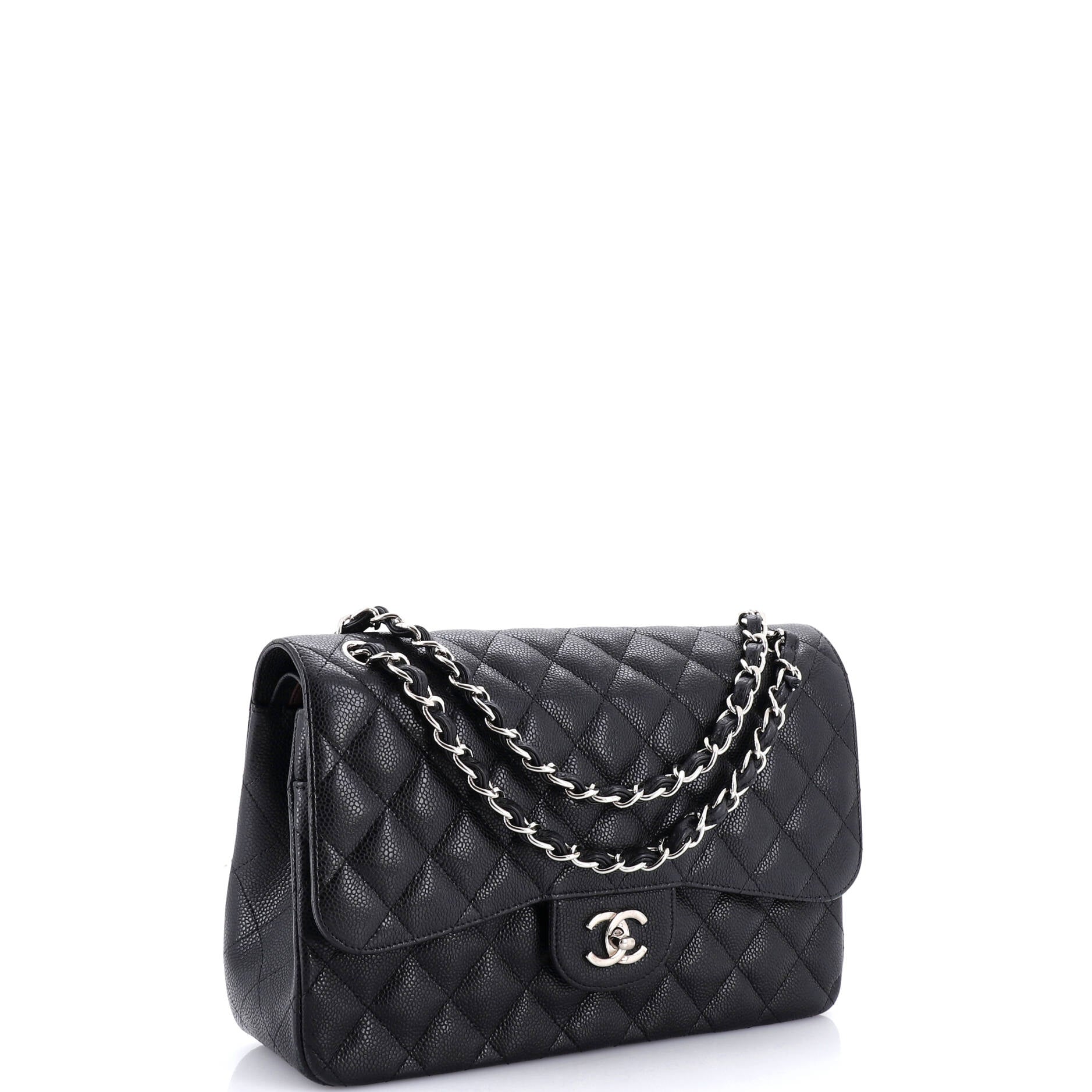 Classic Double Flap Bag Quilted Caviar Jumbo