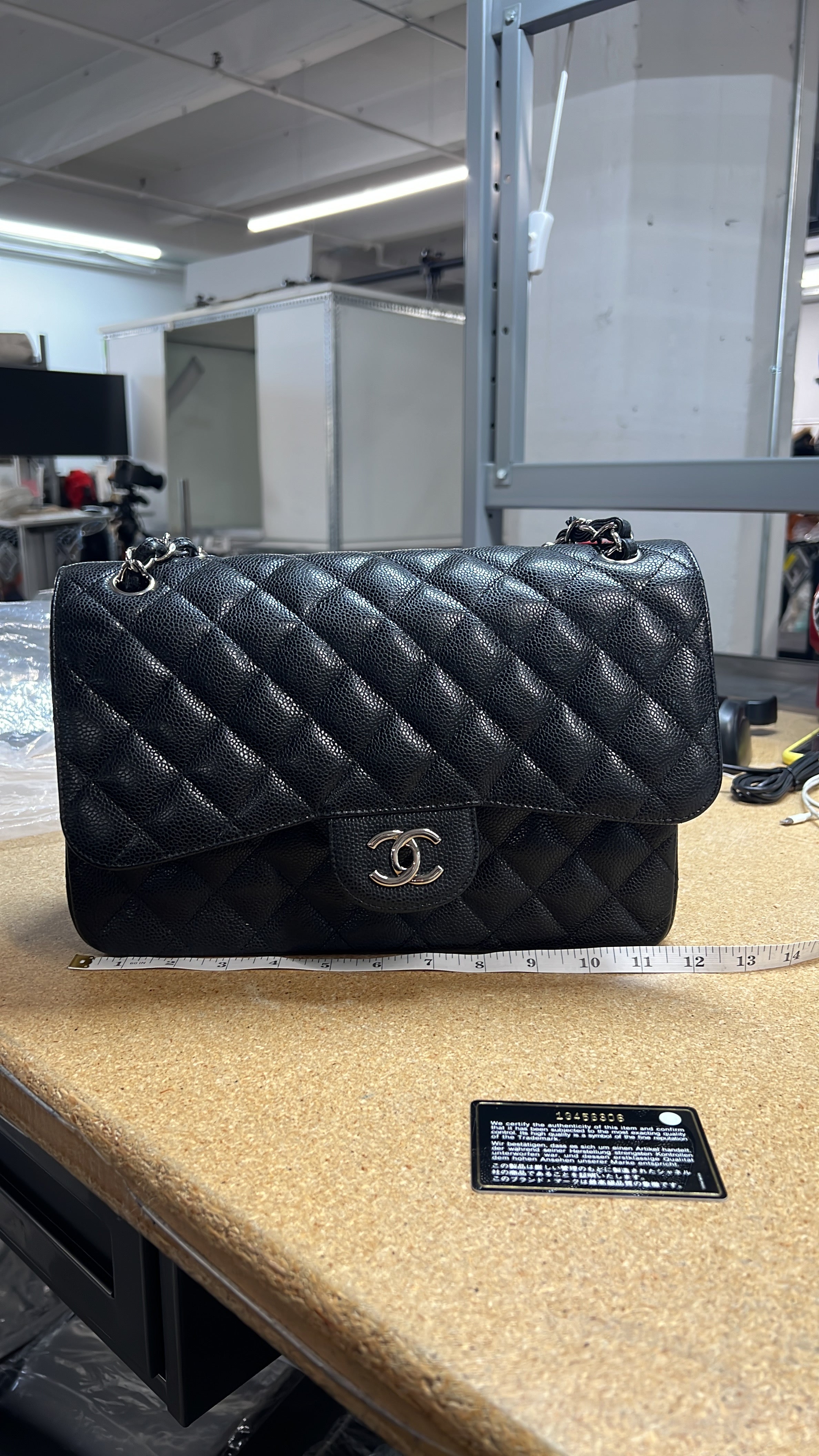 Classic Double Flap Bag Quilted Caviar Jumbo