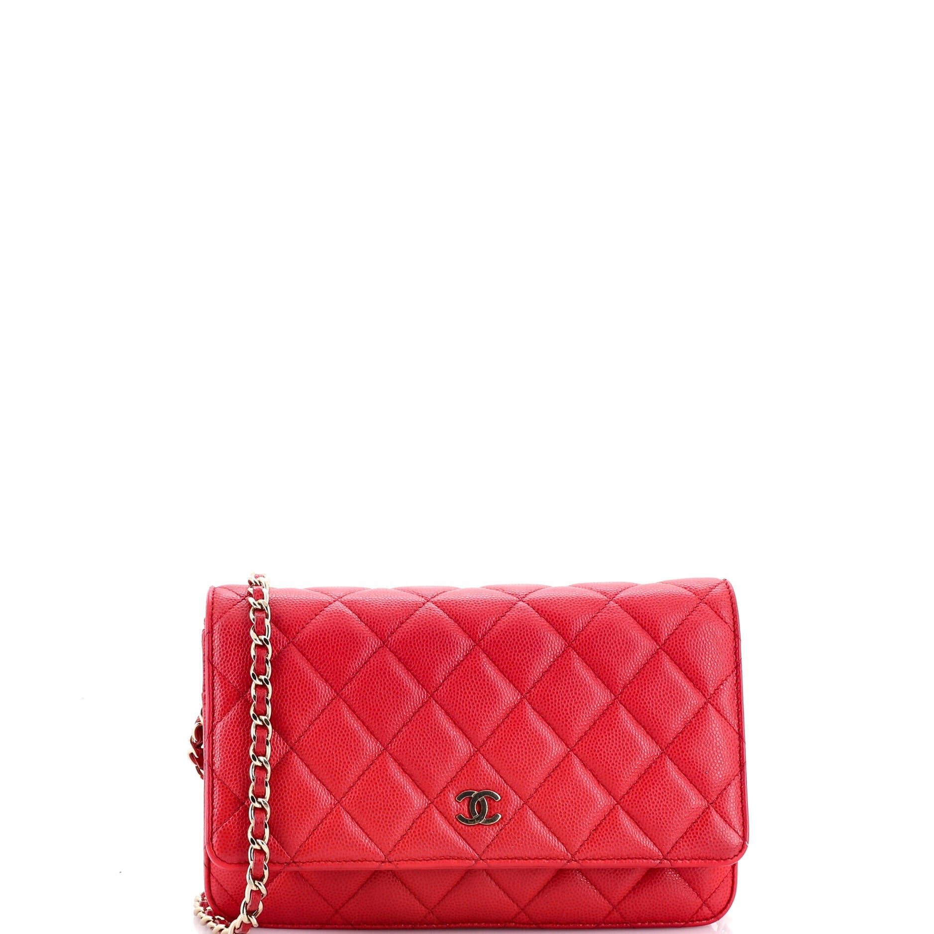 Wallet on Chain Quilted Caviar
