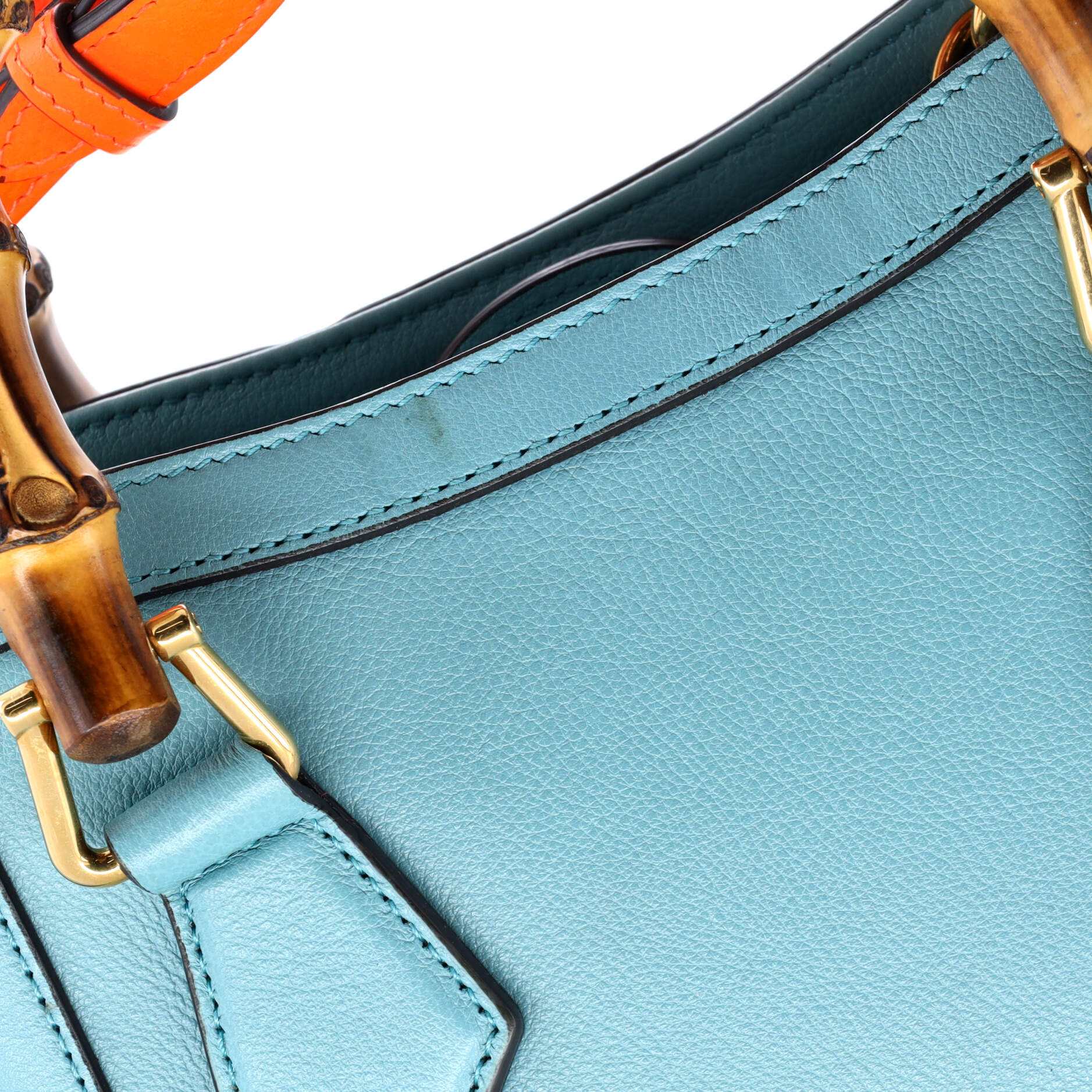 Diana NM Bamboo Handle Tote Leather Mini