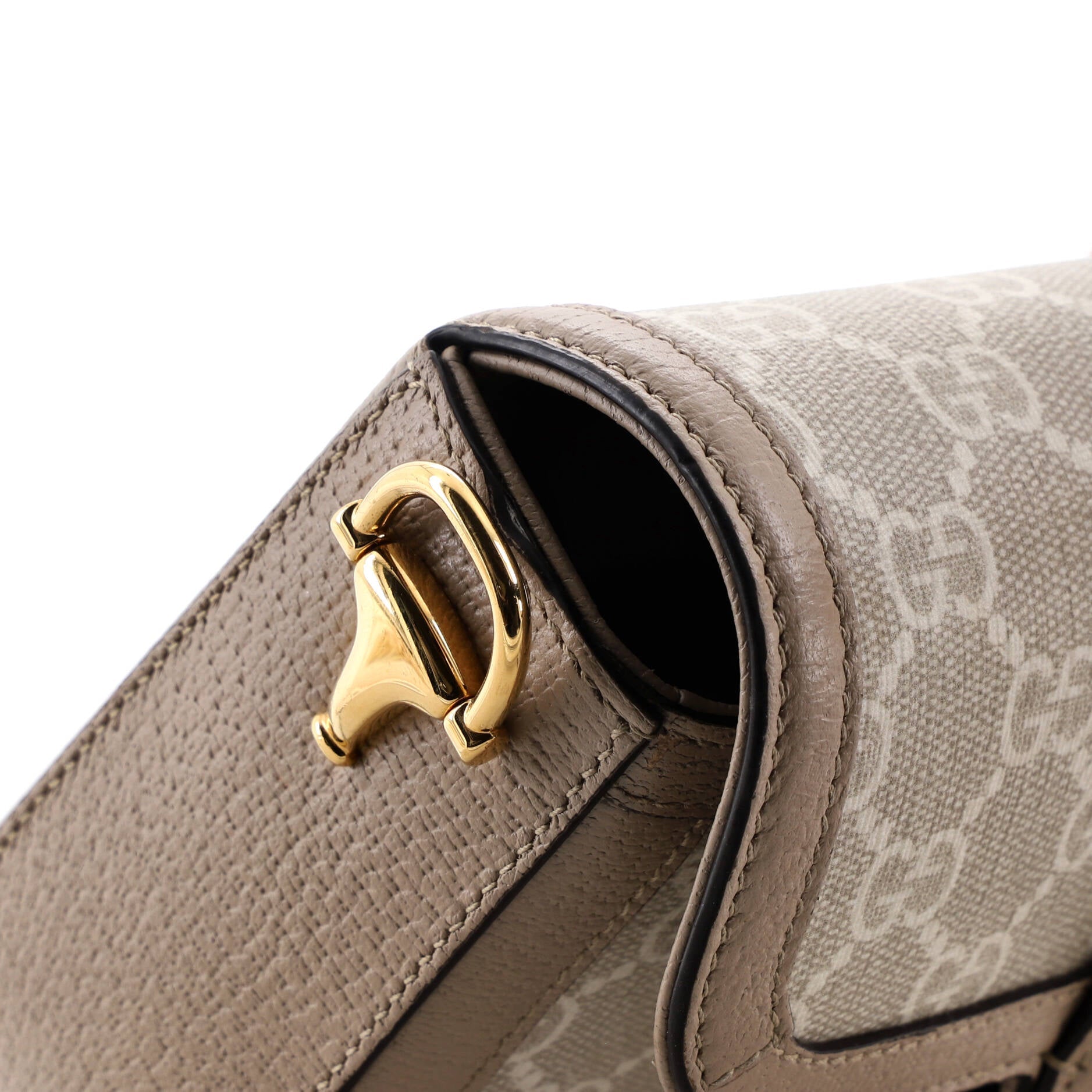 Horsebit 1955 Shoulder Bag GG Coated Canvas with Leather Mini
