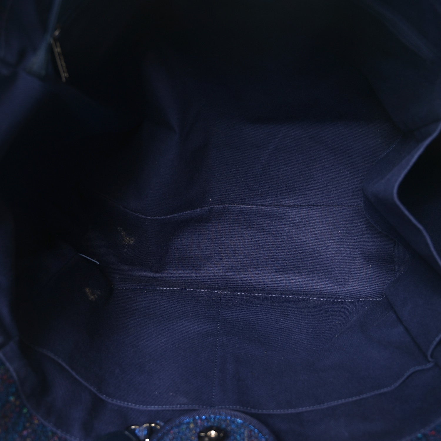 Calfskin Sequin Medium Deauville Tote Blue Multicolor