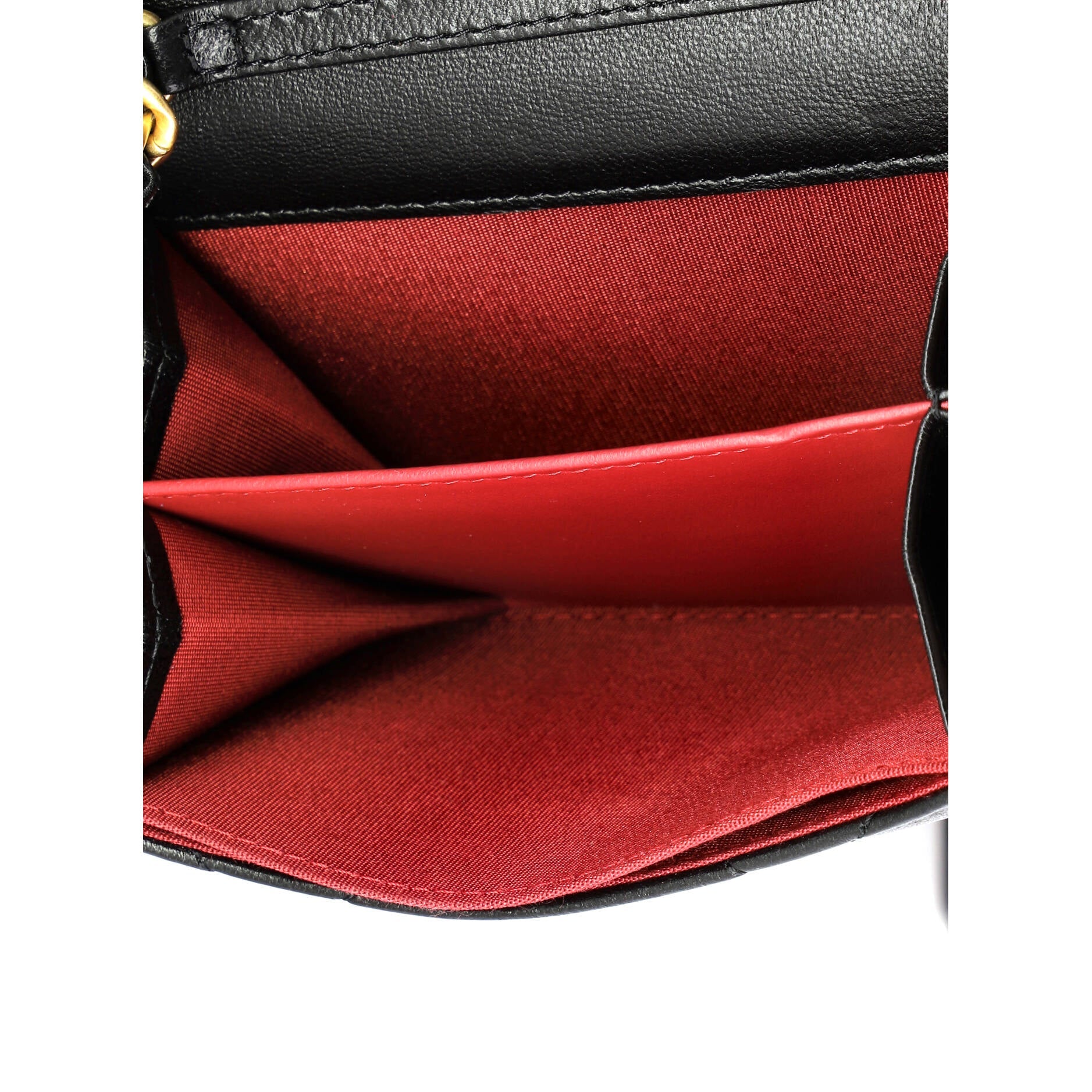 19 Flap Coin Purse With Chain Quilted Leather
