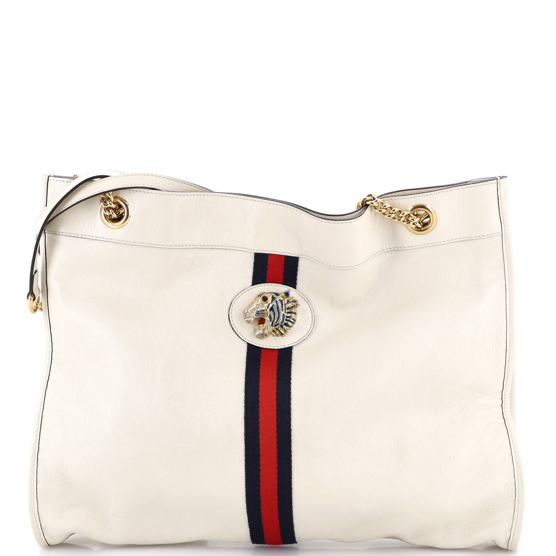 Rajah Chain Tote Leather Large