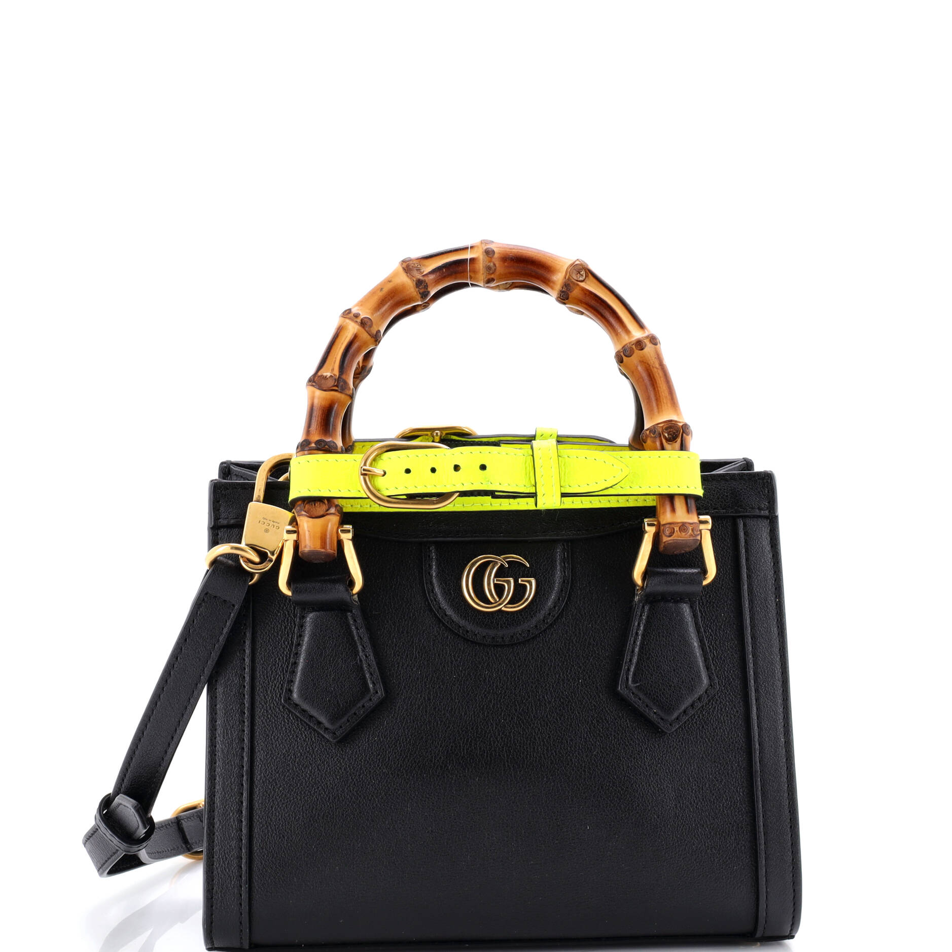 Diana NM Bamboo Handle Tote Leather Mini