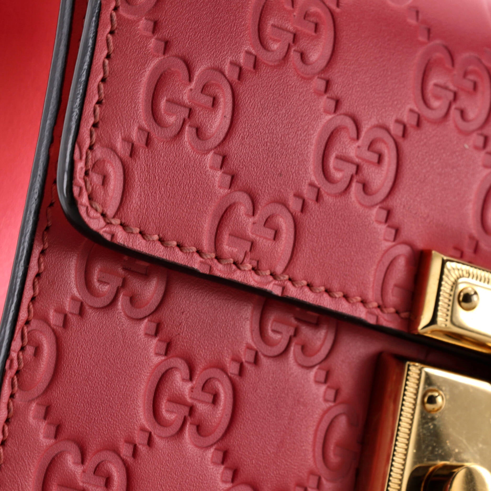 Padlock Shoulder Bag Guccissima Leather Small