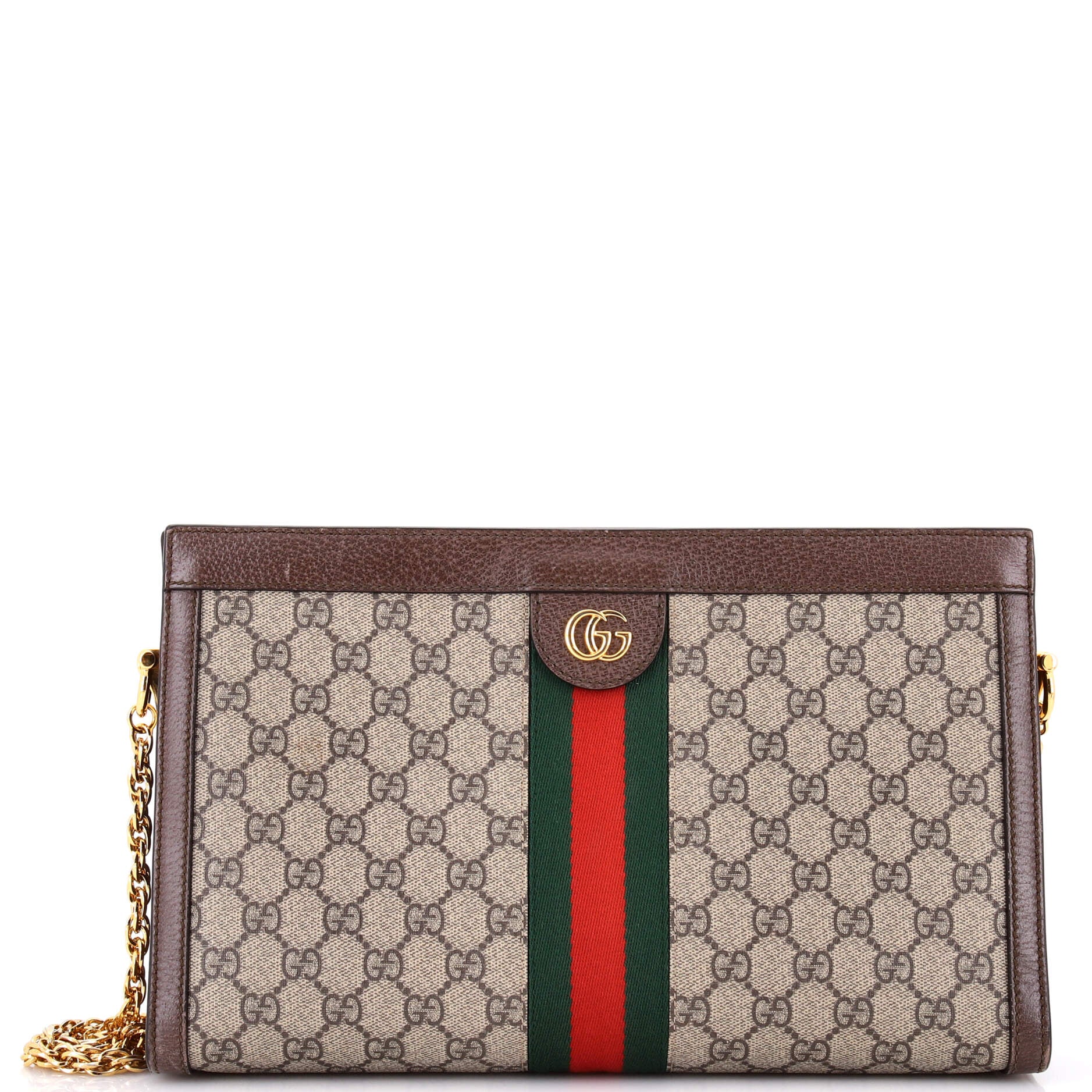 Ophidia Chain Shoulder Bag GG Coated Canvas Medium