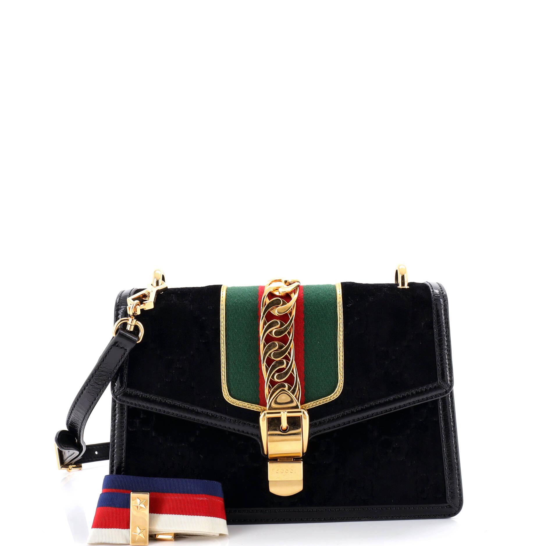 Sylvie Shoulder Bag GG Velvet Small