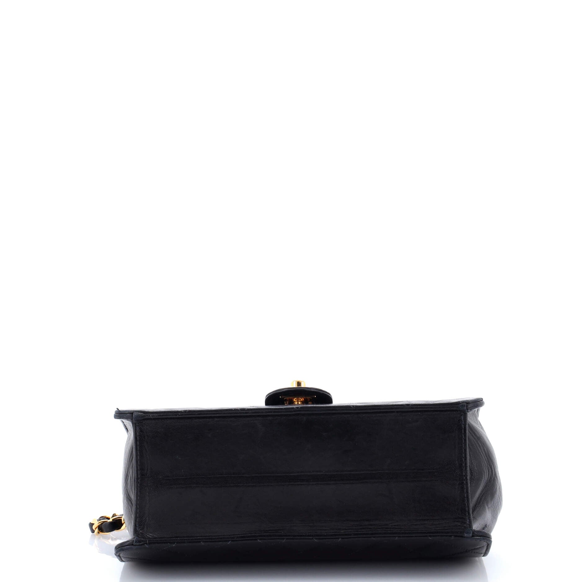 Vintage Clutch with Chain Quilted Leather Small