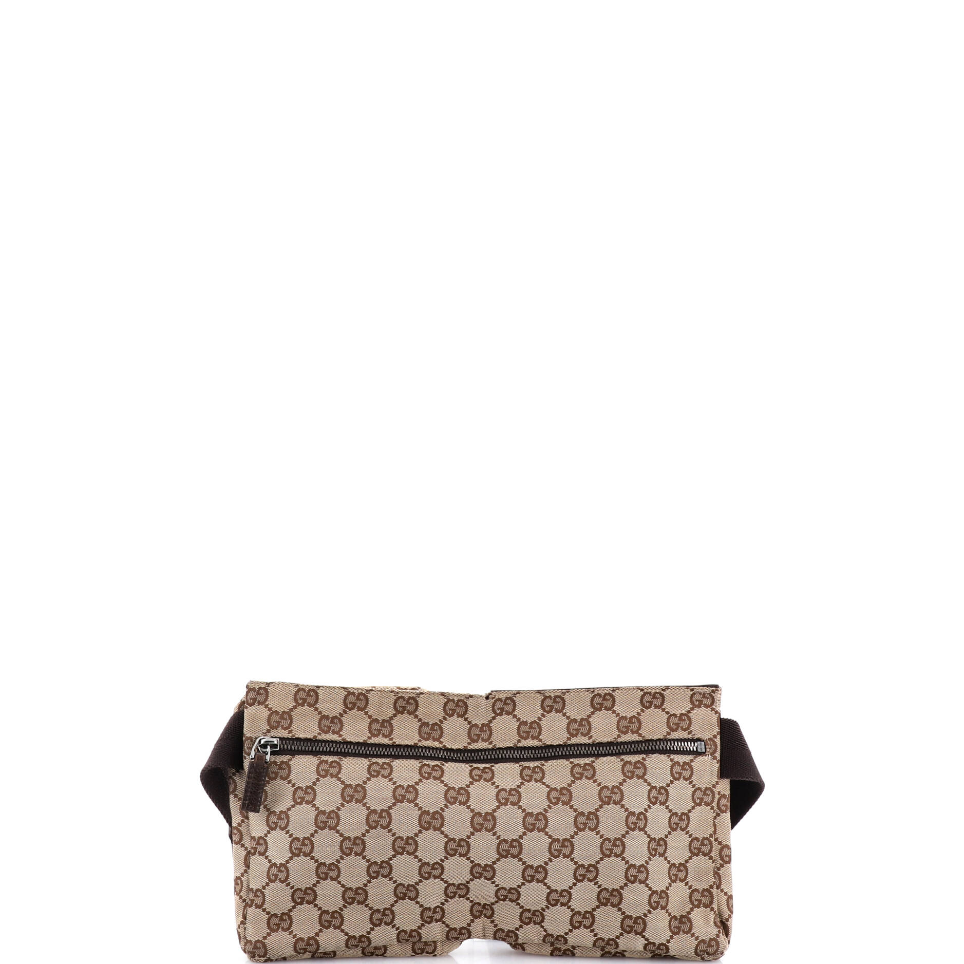 Vintage Double Belt Bag GG Canvas with Leather