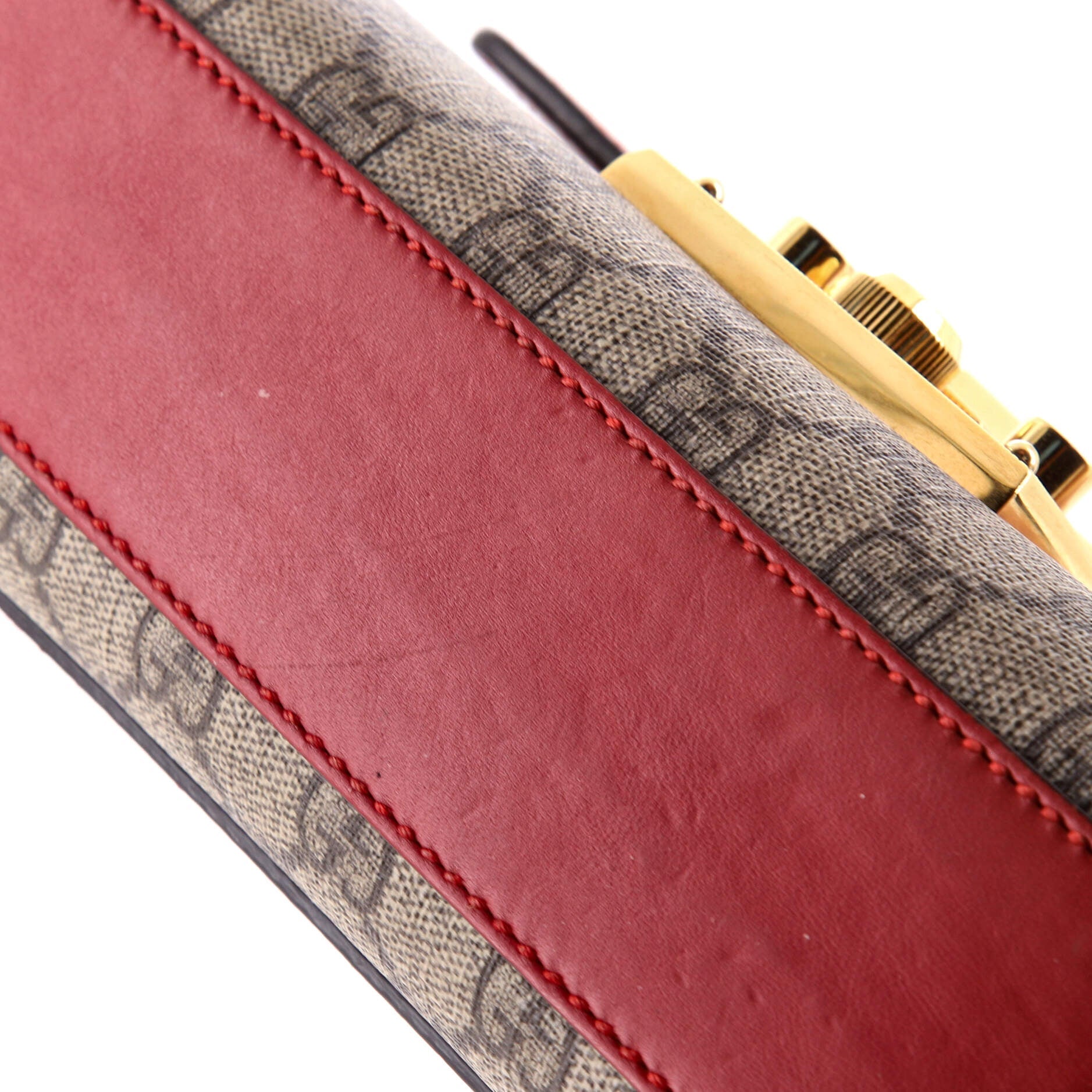 Padlock Shoulder Bag GG Coated Canvas and Leather Small