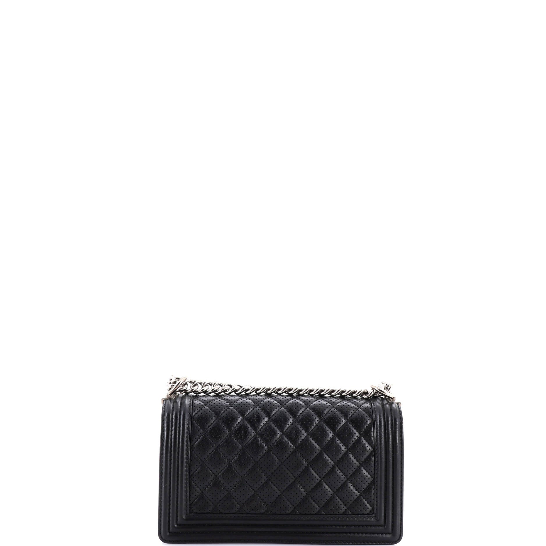 Boy Flap Bag Quilted Perforated Lambskin Old Medium