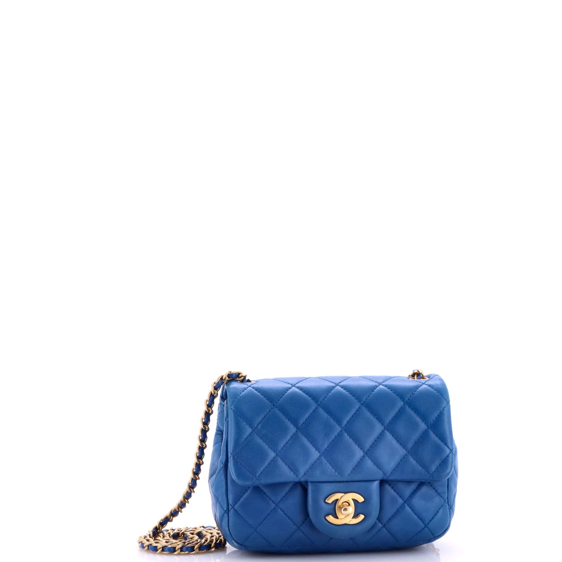 Pearl Crush Square Flap Bag Quilted Lambskin Mini