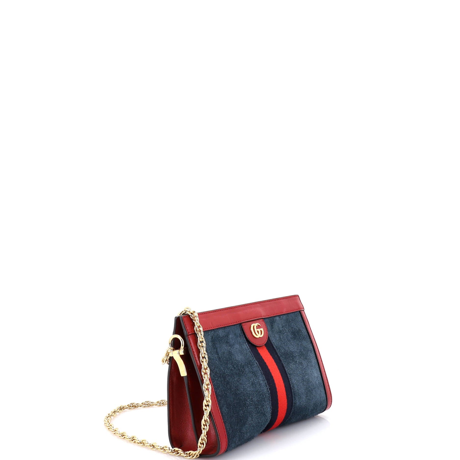 Ophidia Chain Shoulder Bag Suede Small