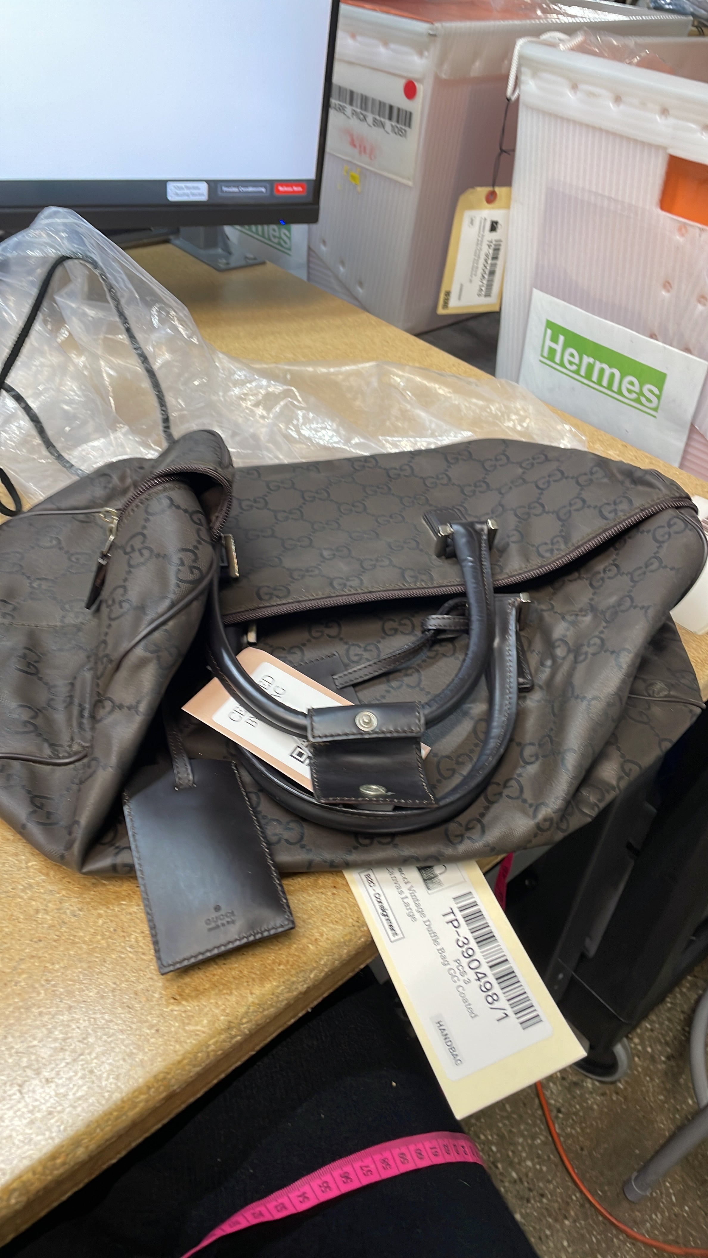 Vintage Weekender Bag GG Nylon Medium