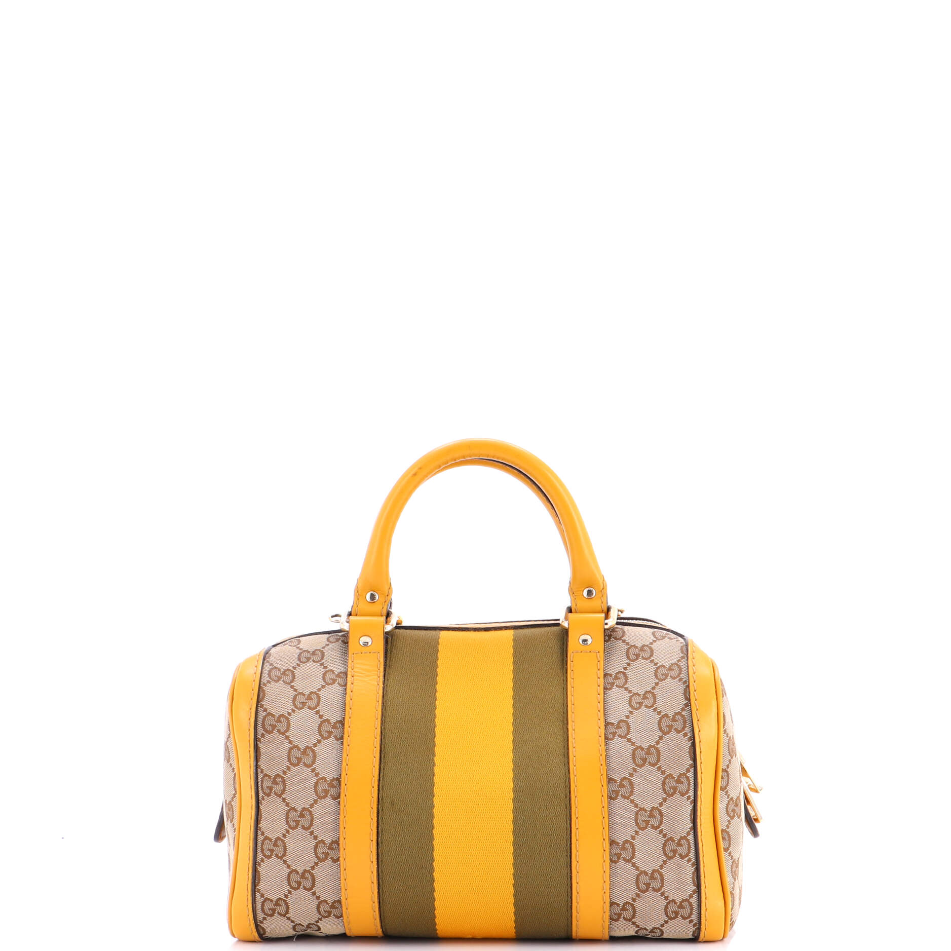 Vintage Web Boston Bag GG Canvas Small