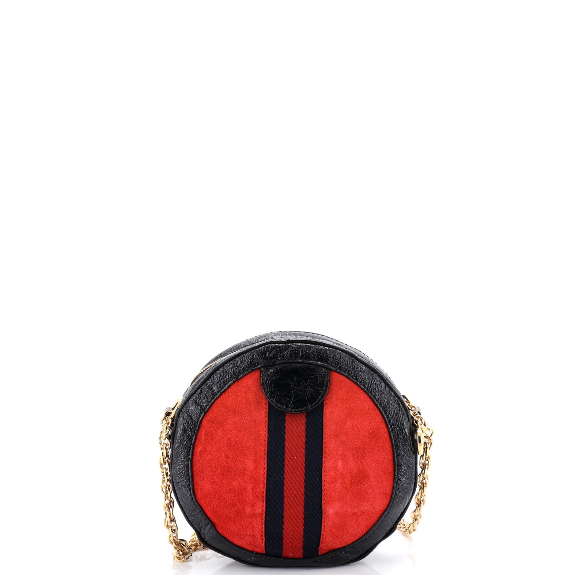 Ophidia Round Shoulder Bag Suede Mini