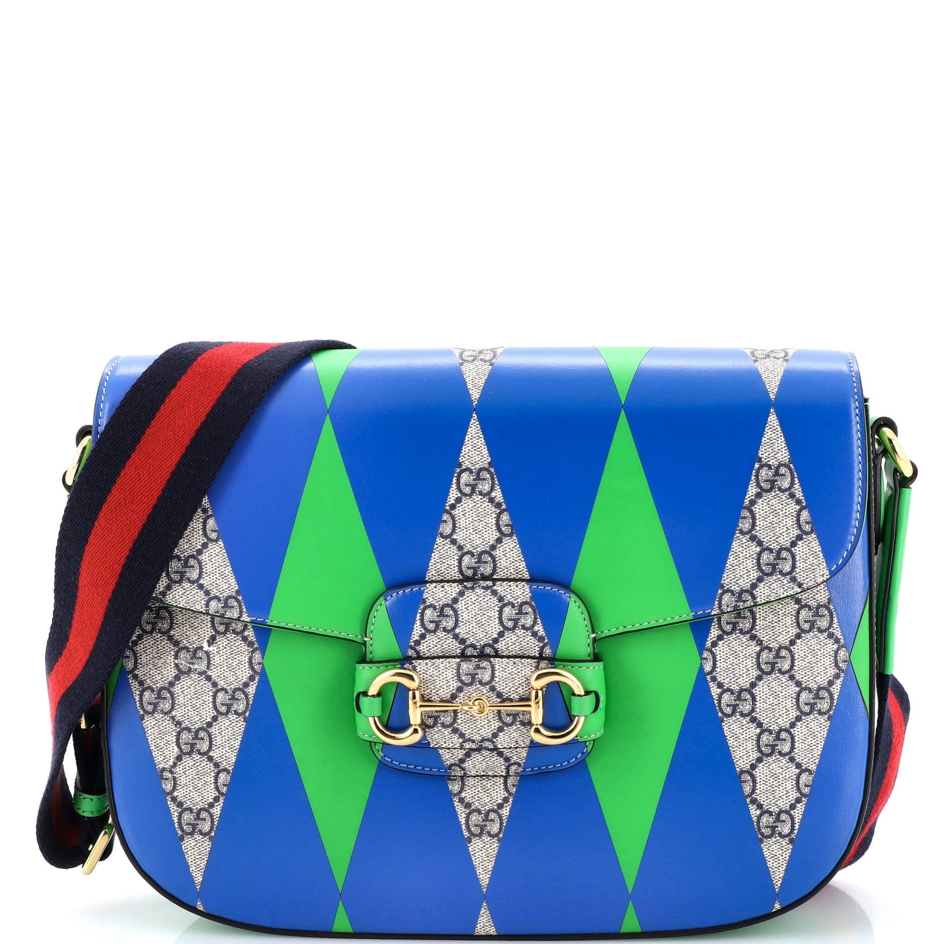 Horsebit 1955 Shoulder Bag Printed GG Coated Canvas Large