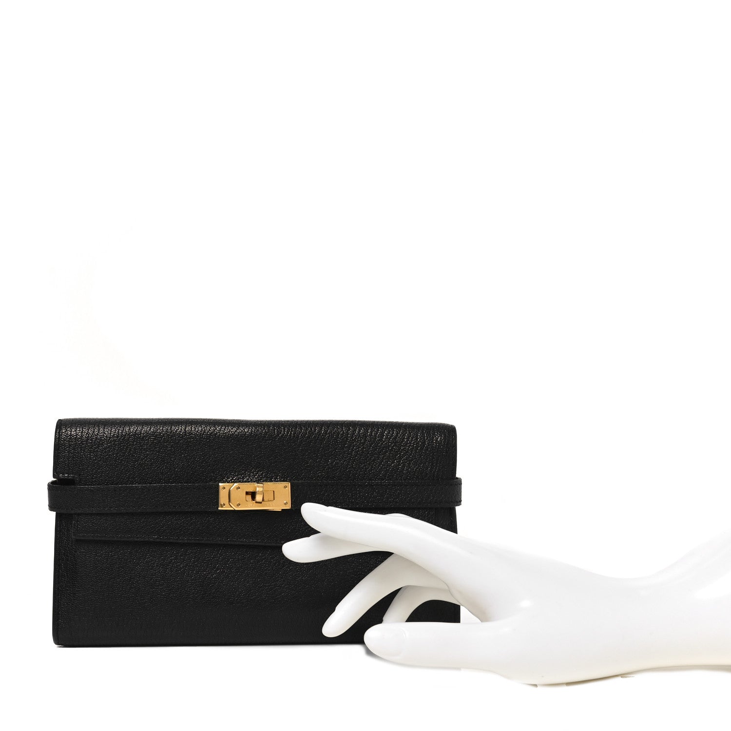 Chevre Mysore Kelly Longue Wallet Black