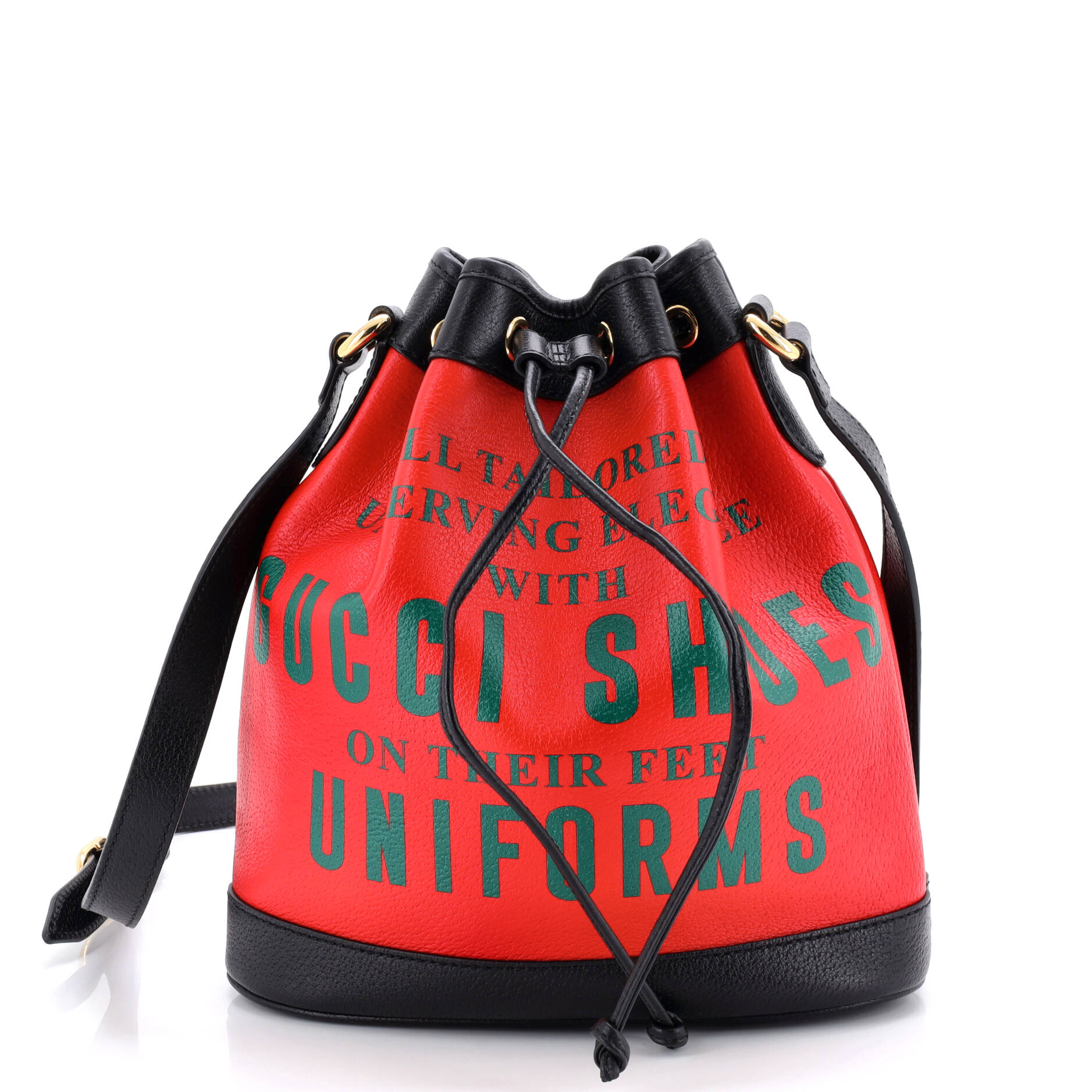 100 Bucket Bag Printed Leather