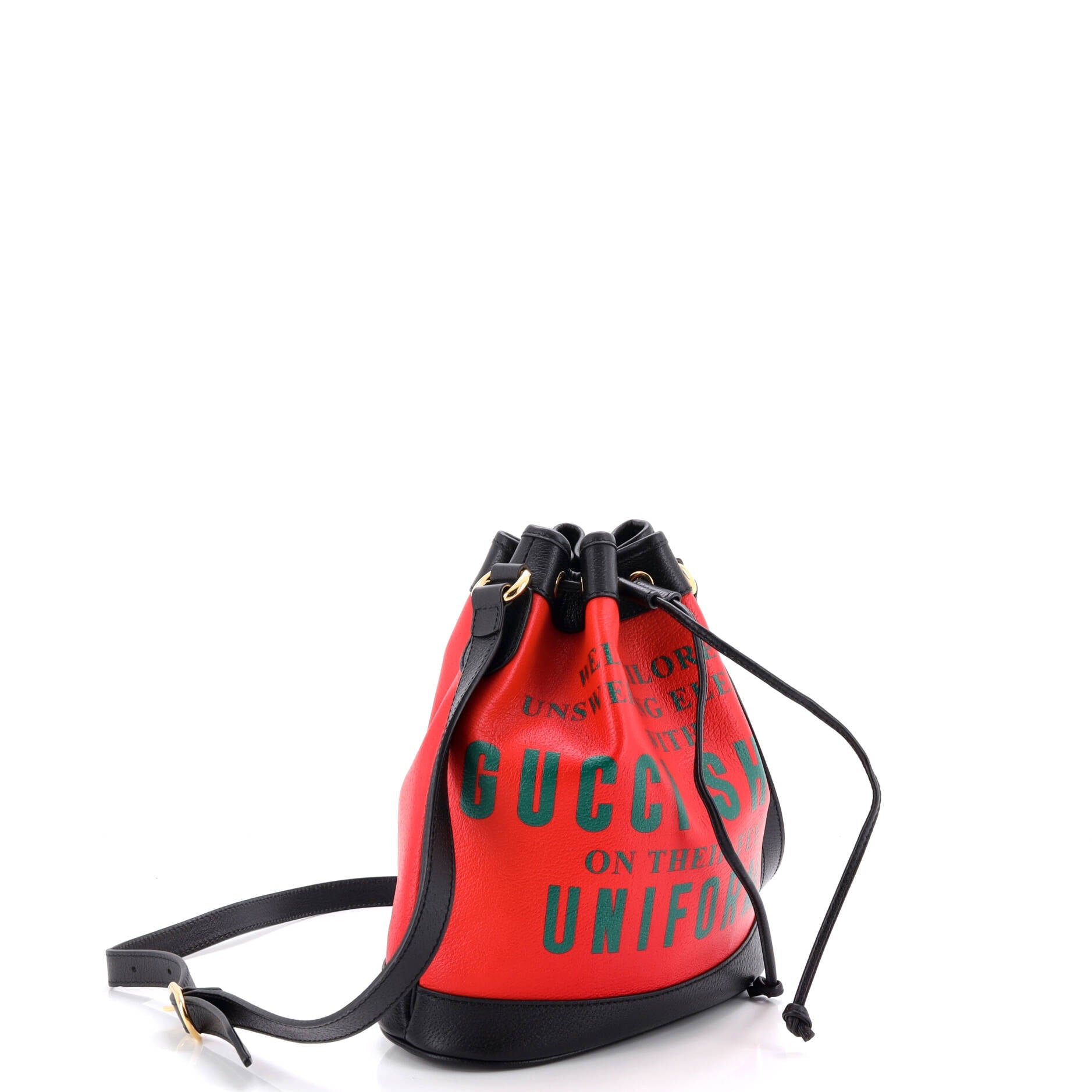 100 Bucket Bag Printed Leather