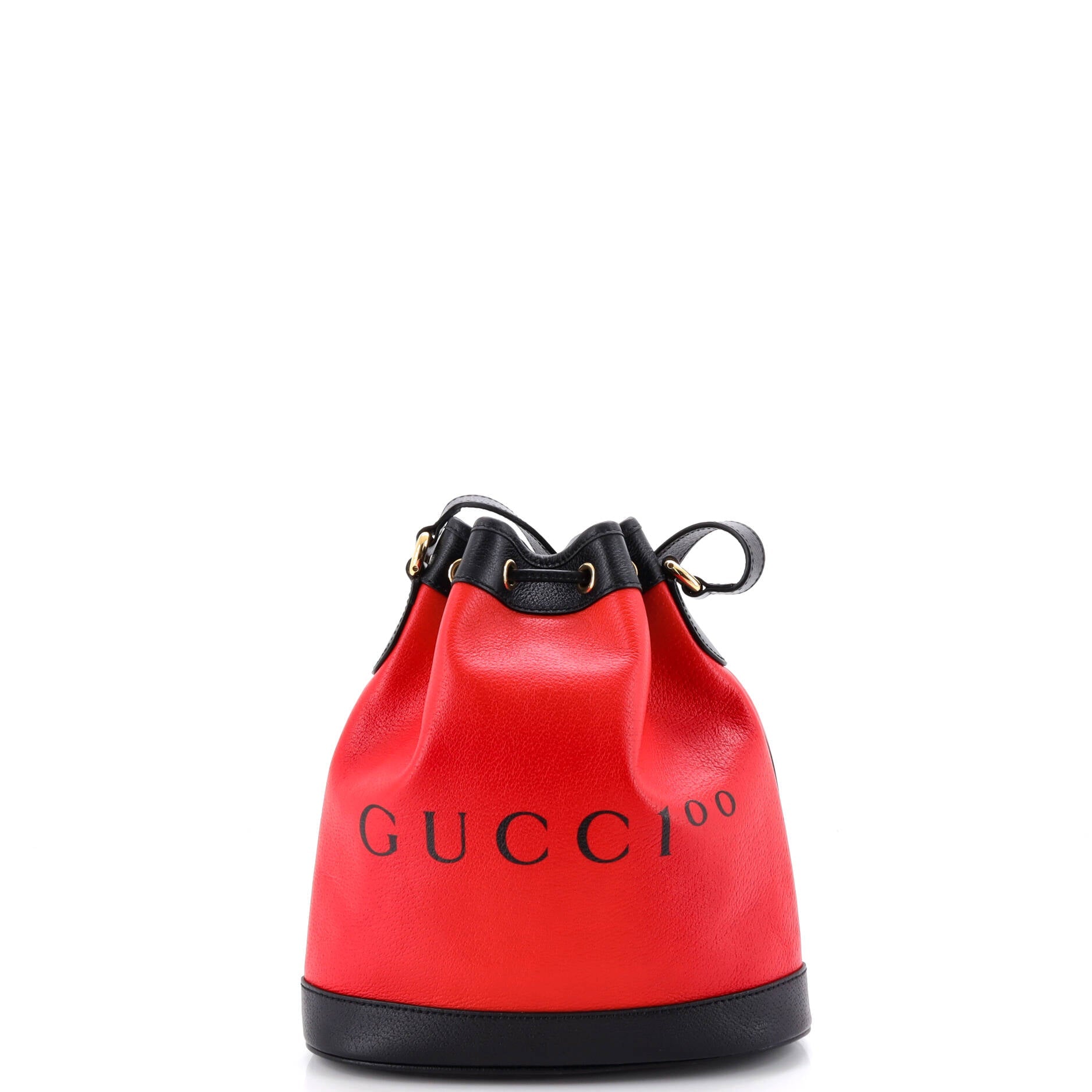 100 Bucket Bag Printed Leather