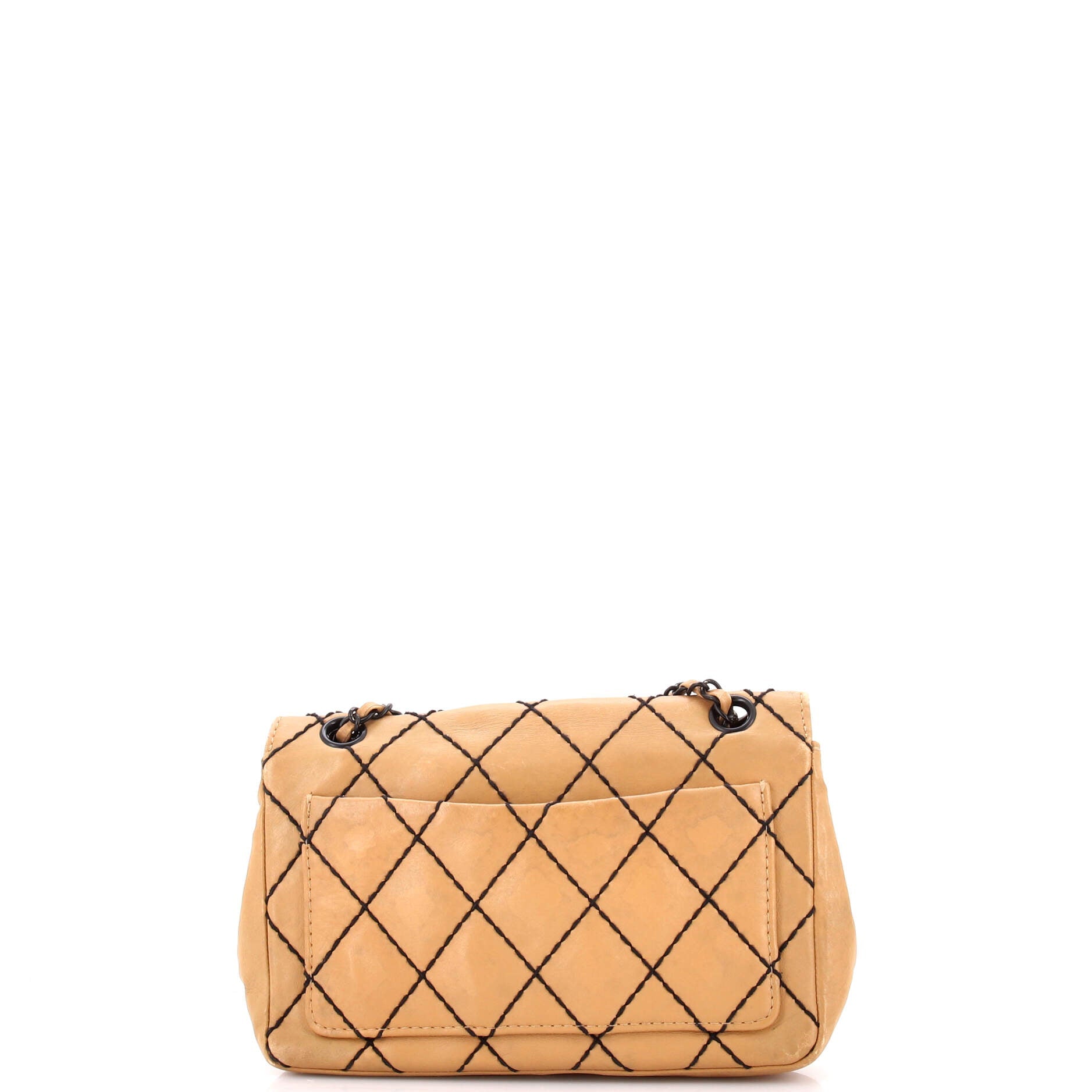 Surpique Flap Bag Quilted Leather Medium