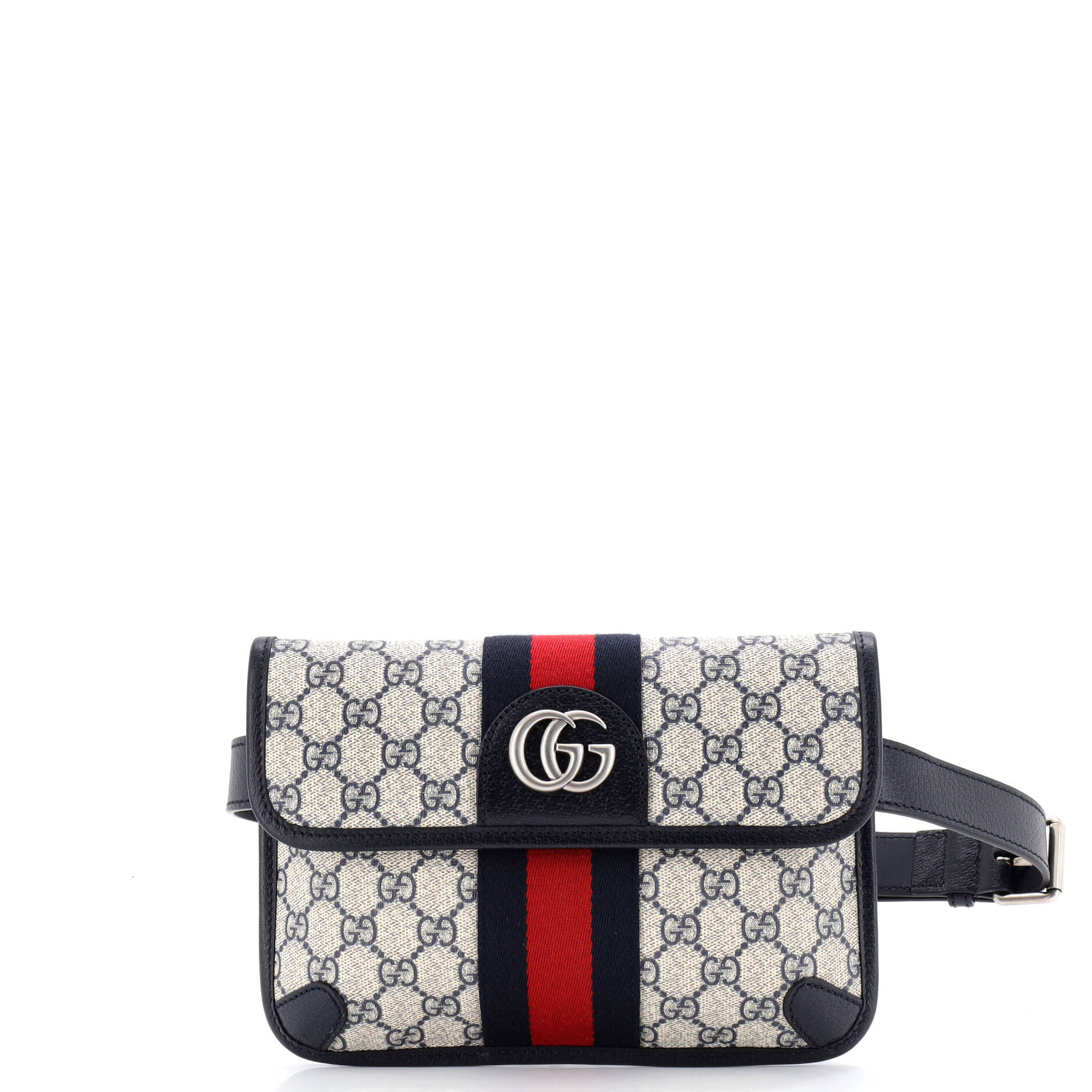Ophidia Flap Belt Bag GG Coated Canvas with Leather