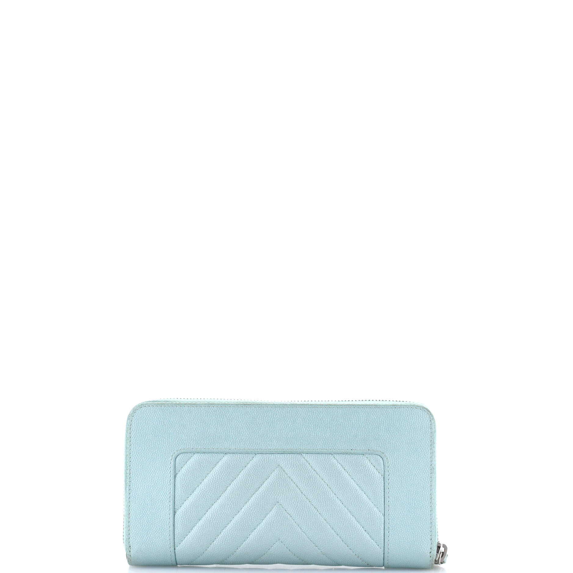 Mademoiselle Vintage Zip Around Wallet Quilted Caviar Long