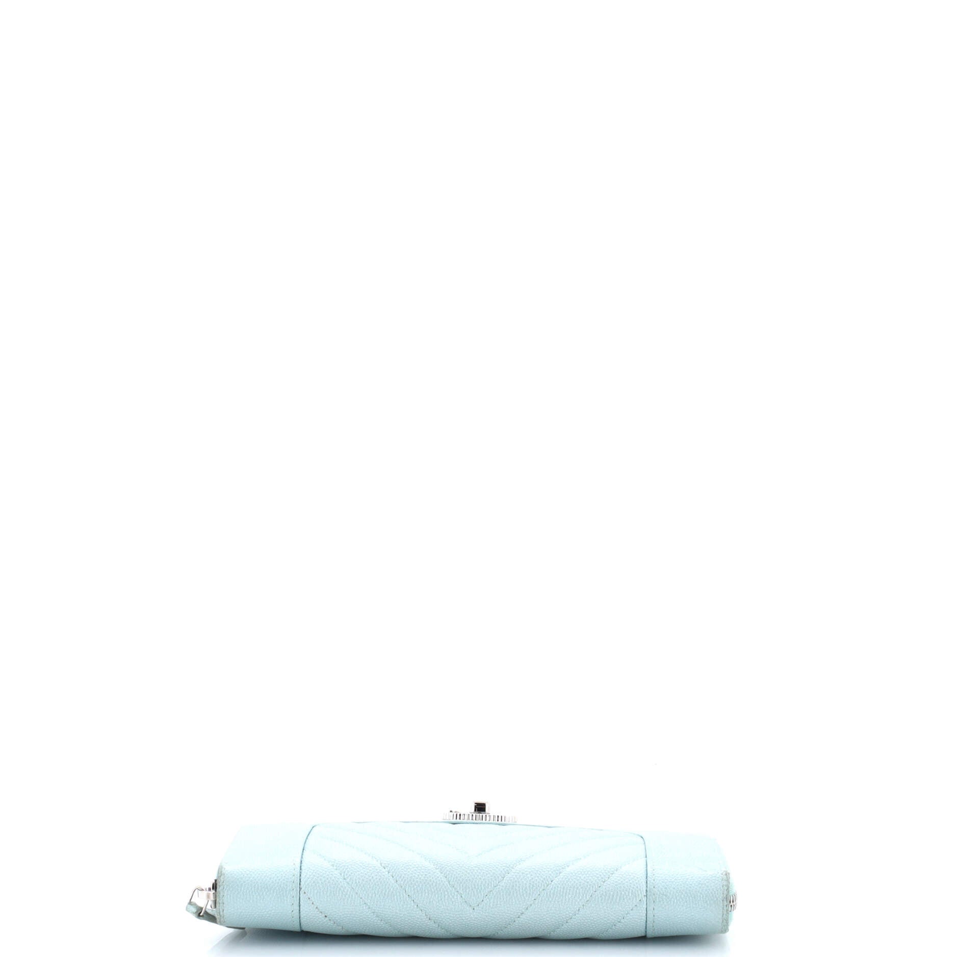 Mademoiselle Vintage Zip Around Wallet Quilted Caviar Long