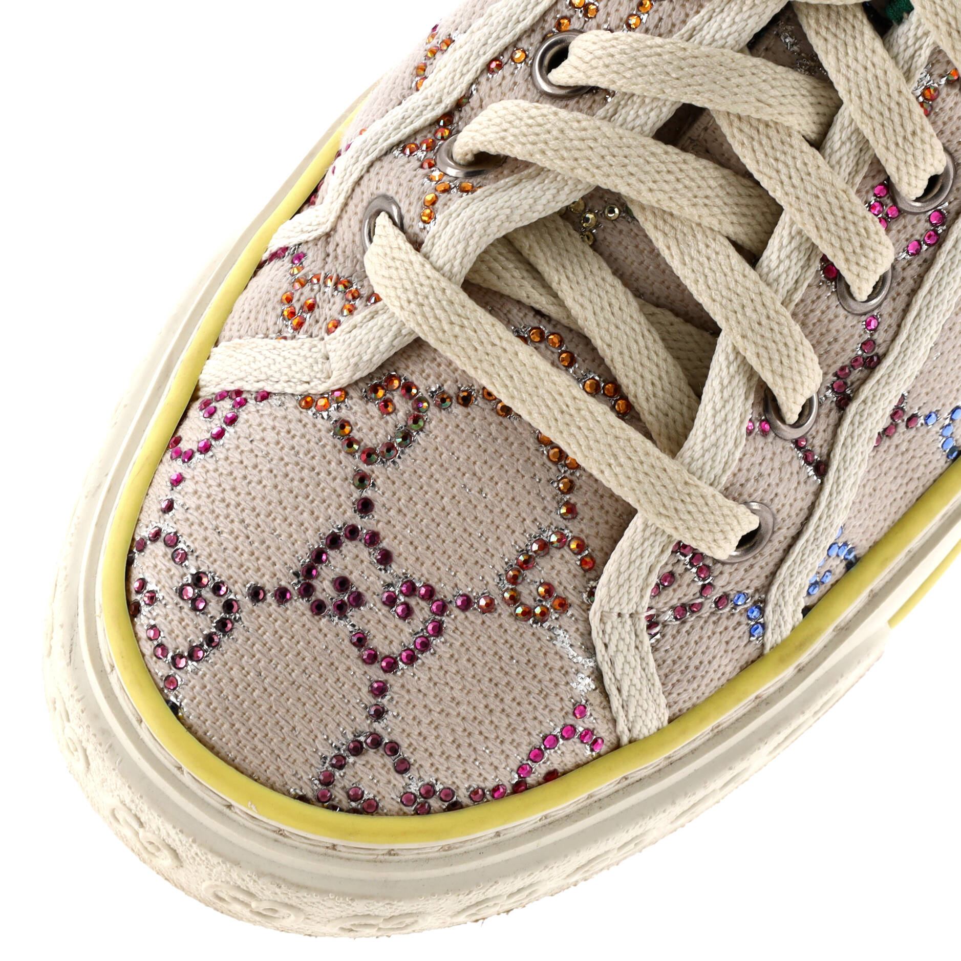 Women's 1977 Tennis Sneakers GG Lame Canvas with Crystals