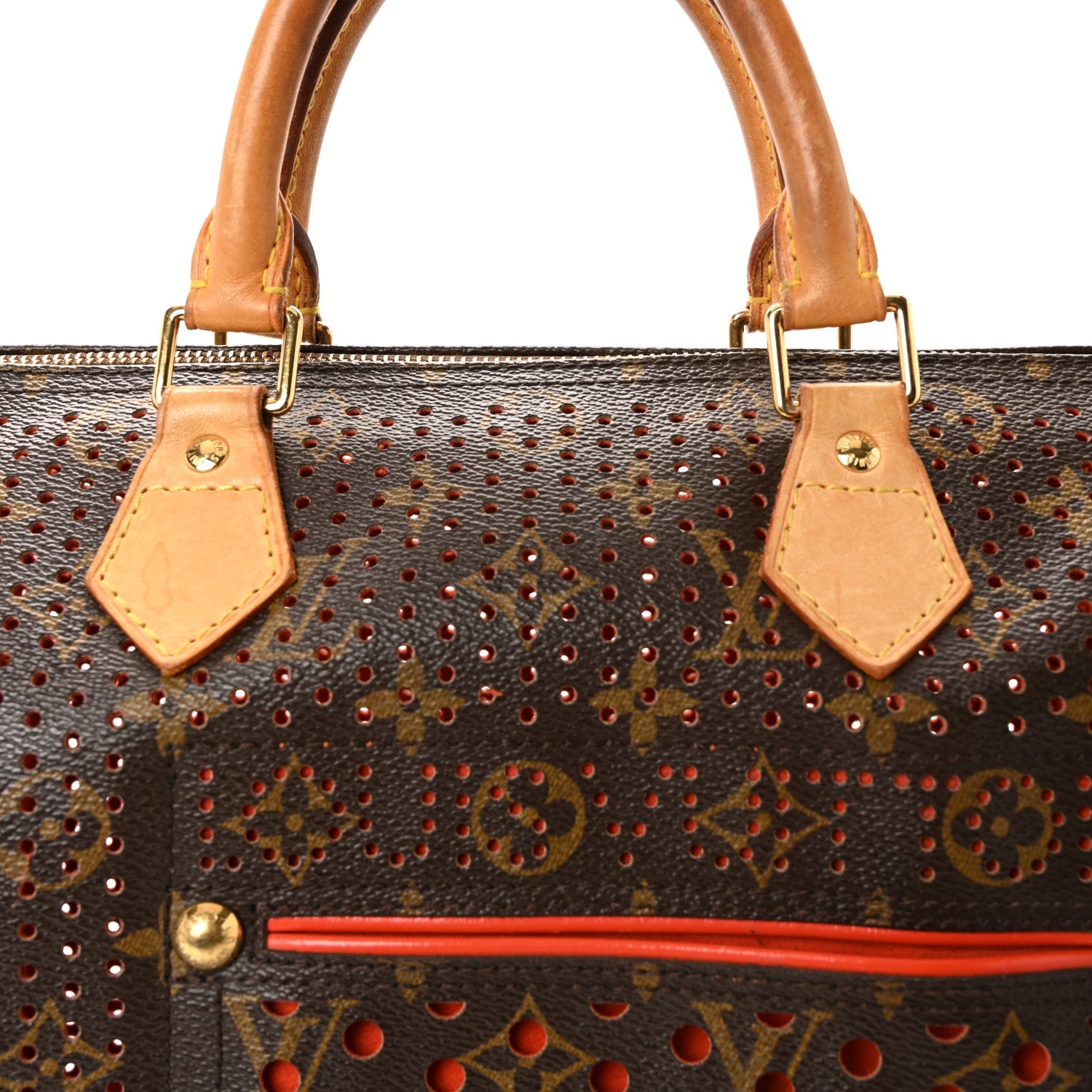 Monogram Perforated Speedy 30 Orange